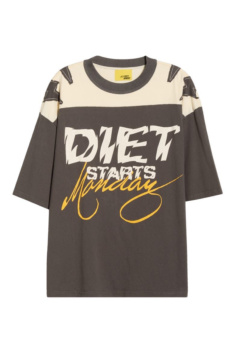 Yoke Cotton Graphic T-Shirt, Alternate, color, VINTAGE BLACK