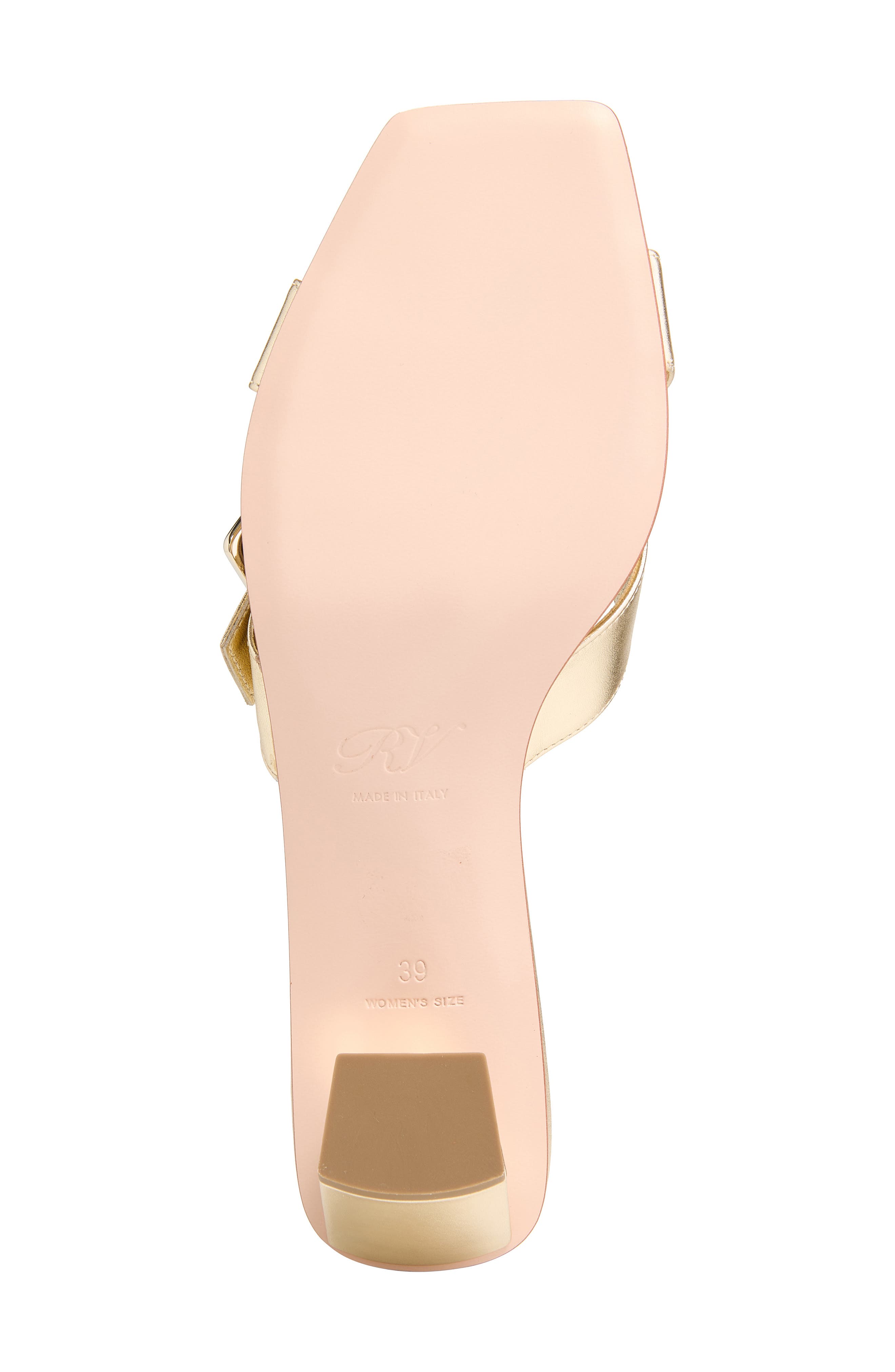 Roger Vivier Crossover Slide Sandal, Alternate, color, Oro Chiaro