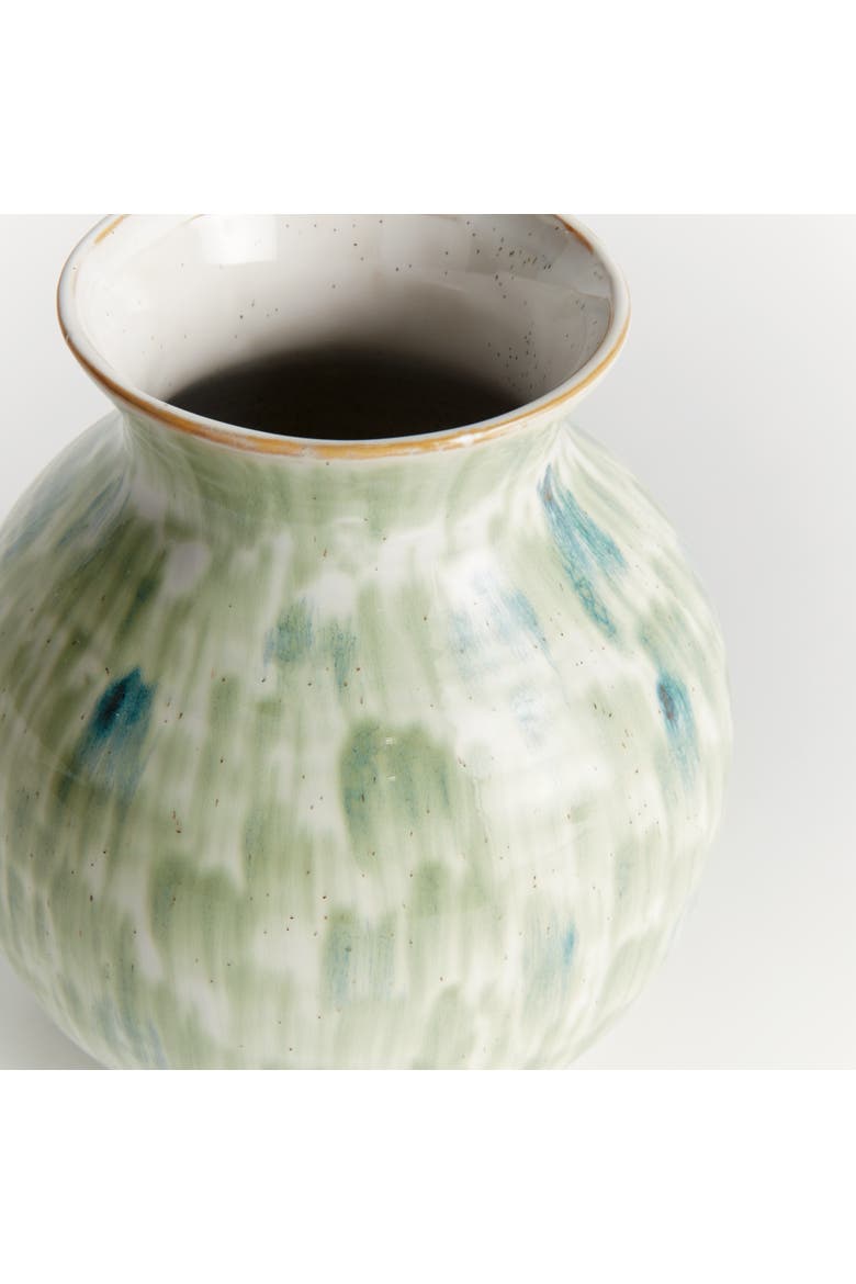 Brosse Vase Large - Green/Blue Stoneware Accent Decor, Alternate, color, Blue