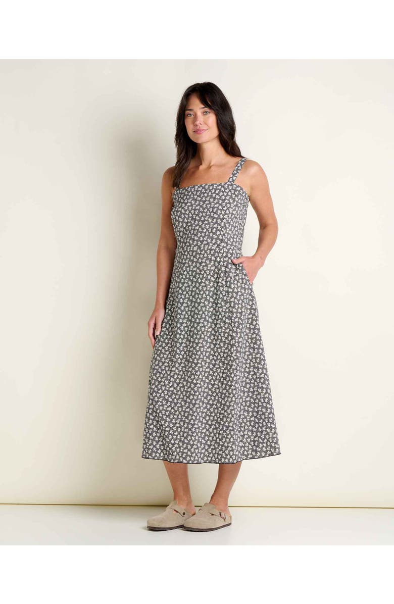 Toad & Co Sunkissed Tank Midi Dress, Main, color, Black And Salt Print