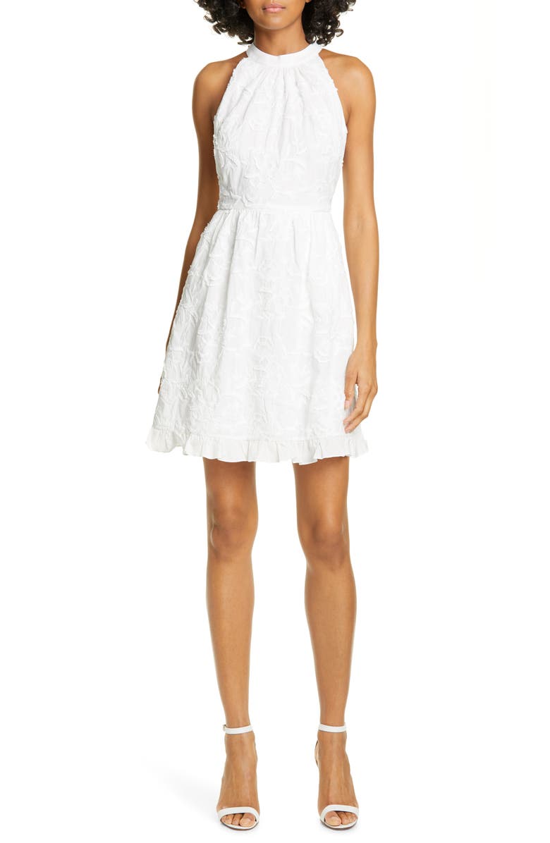 Ted Baker London Lorene Embroidered Skater Minidress, Main, color, 