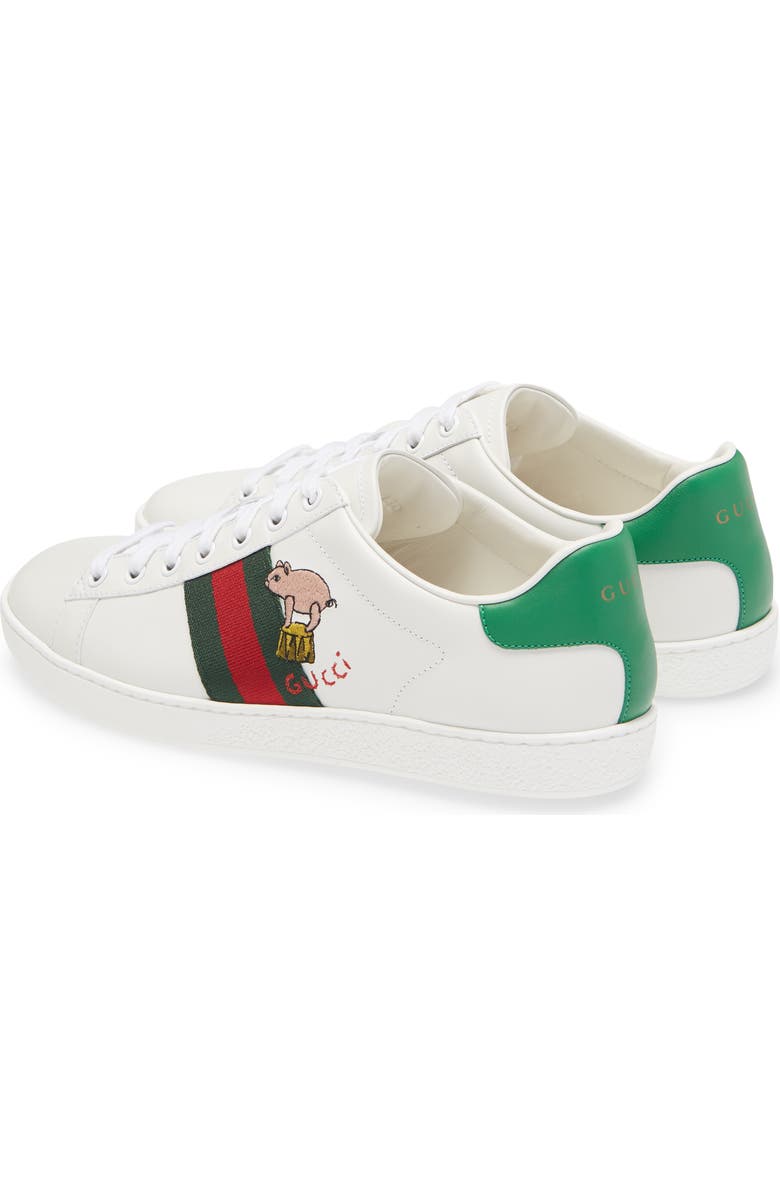 Gucci New Ace Embroidered Tennis Sneaker, Alternate, color,