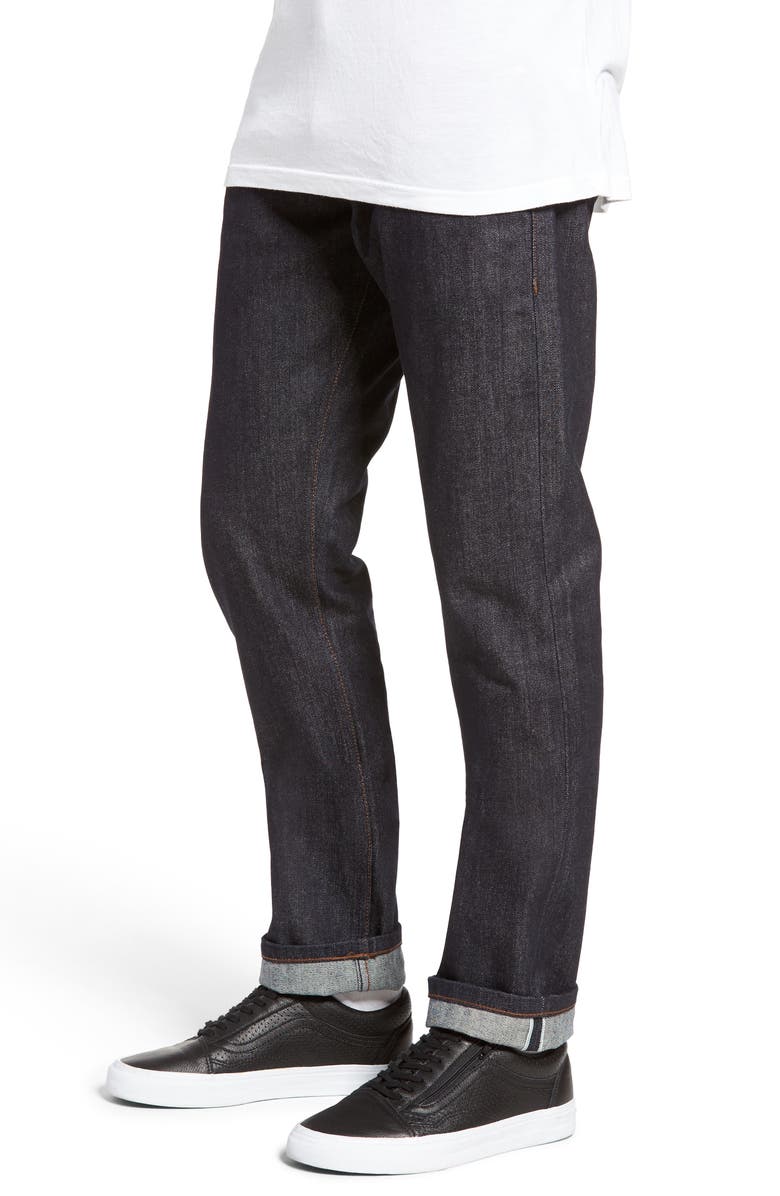 The Unbranded Brand UB201 Tapered Fit Raw Selvedge Jeans, Alternate, color,