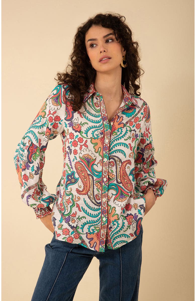 Hale Bob Marley Linen Top, Alternate, color,