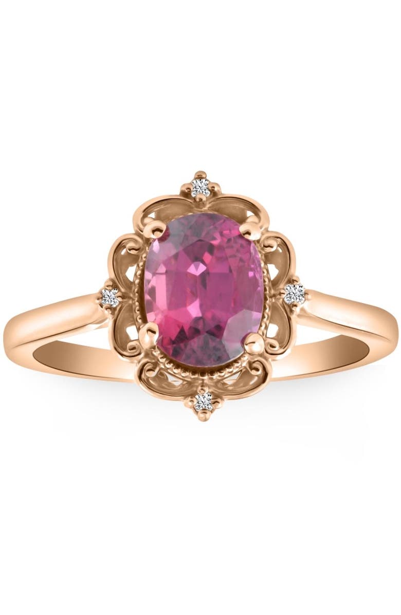 Bliss Diamond GIA Certified Ruby & Diamond 2.05Ct VS Vintage Engagement Ring in 14k Gold, Alternate, color, 14K Rose Gold
