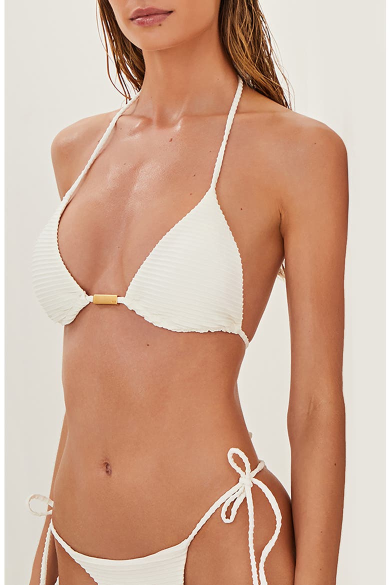 Triangle Bikini Top, Alternate, color, OFF WHITE