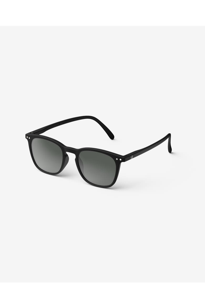 #E 49mm Trapeze Reading Sunglasses, Alternate, color, Black