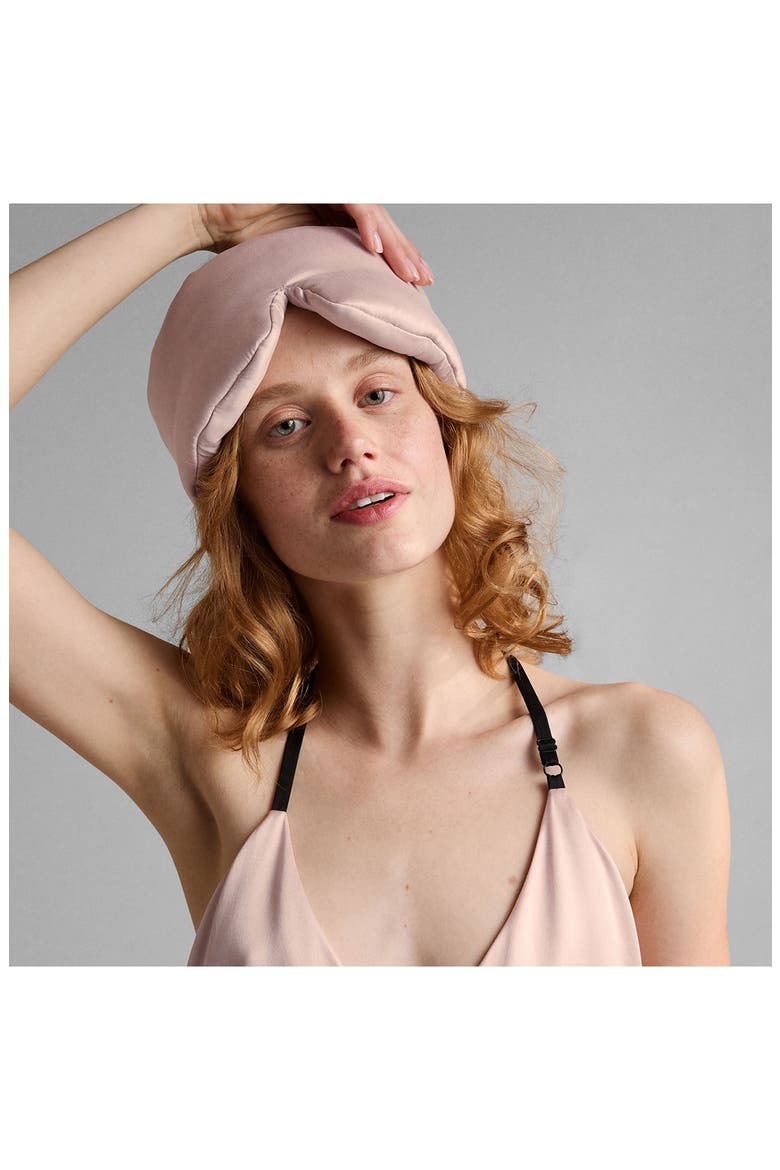 Washable Silk Weighted Sleep Mask, Alternate, color, DELICATE PINK