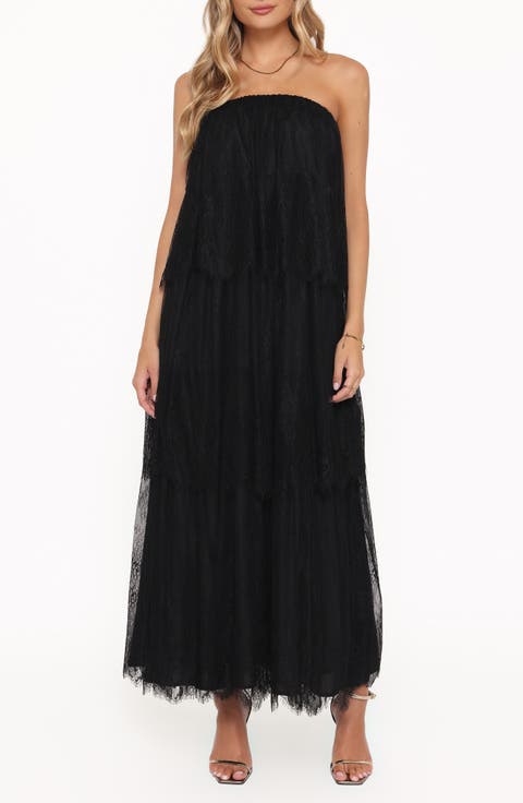 Bloom Strapless Lace Maxi Dress