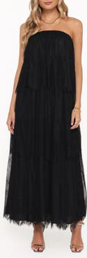 Petal & Pup Bloom Strapless Lace Maxi Dress