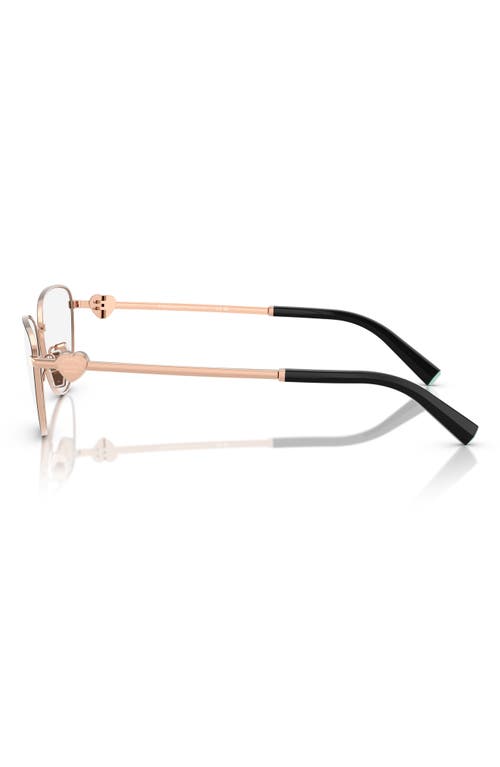 Tiffany & Co . 54mm Oval Optical Glasses In Rose Gold Blk
