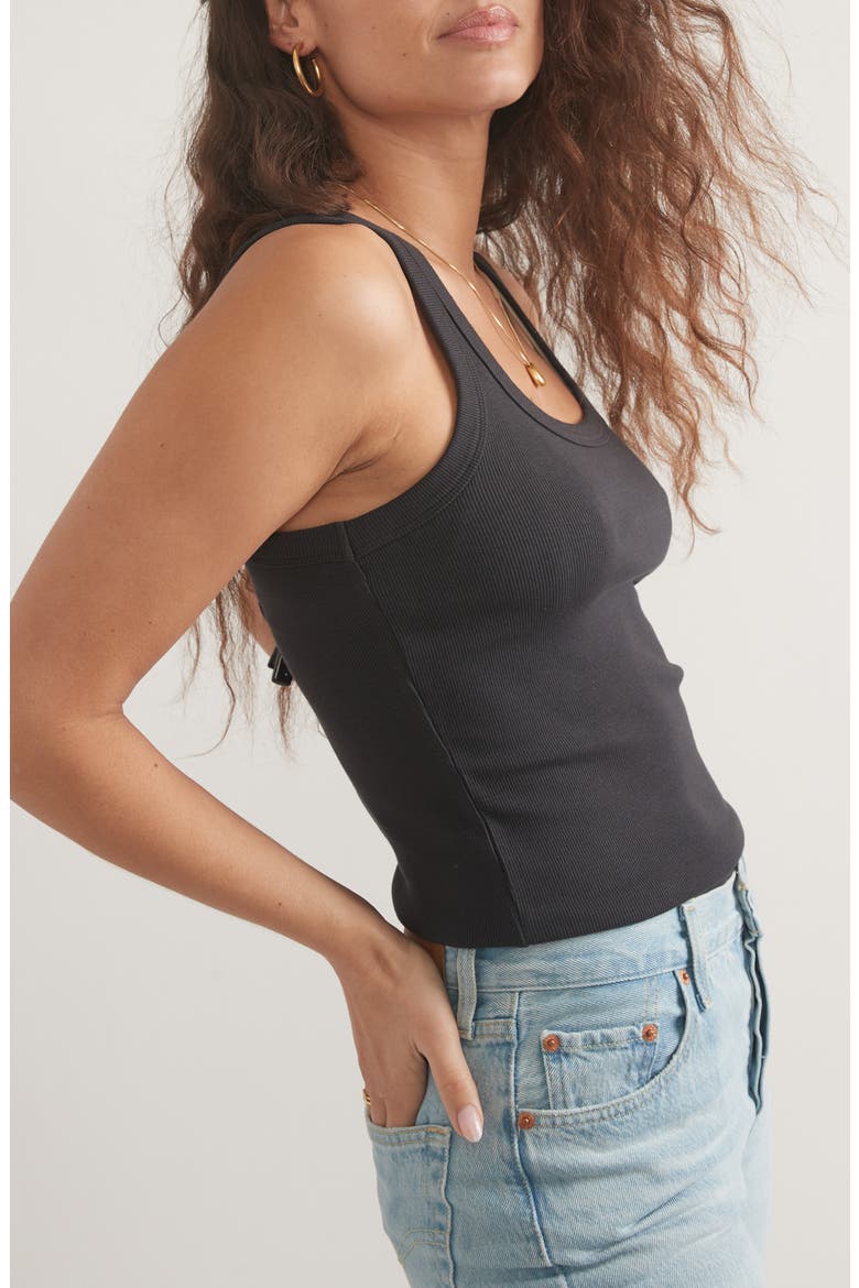 Lexi Ribbed Tank, Alternate, color, FADED BLACK