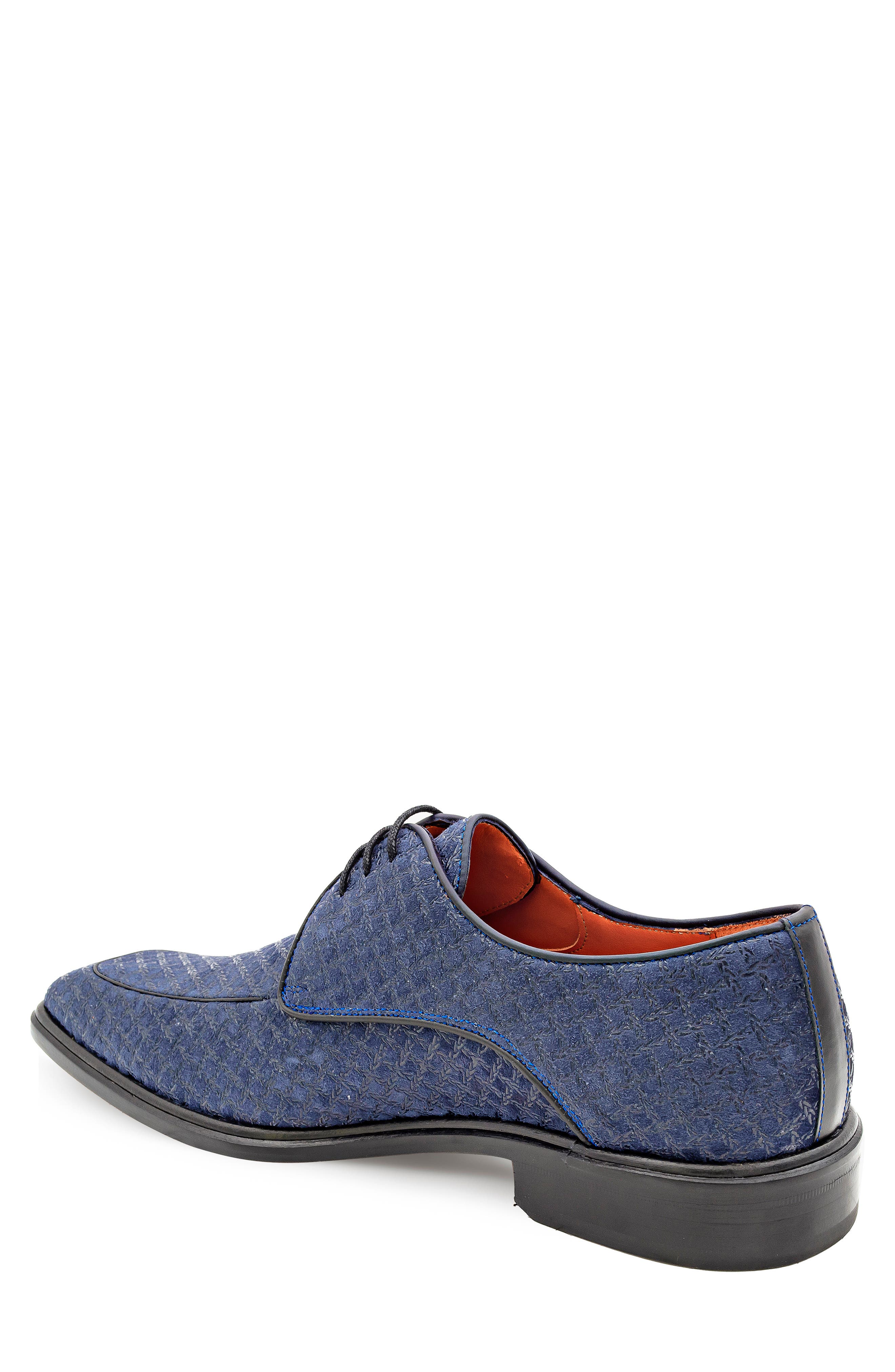 Embossed Derby, Alternate, color, BLUE