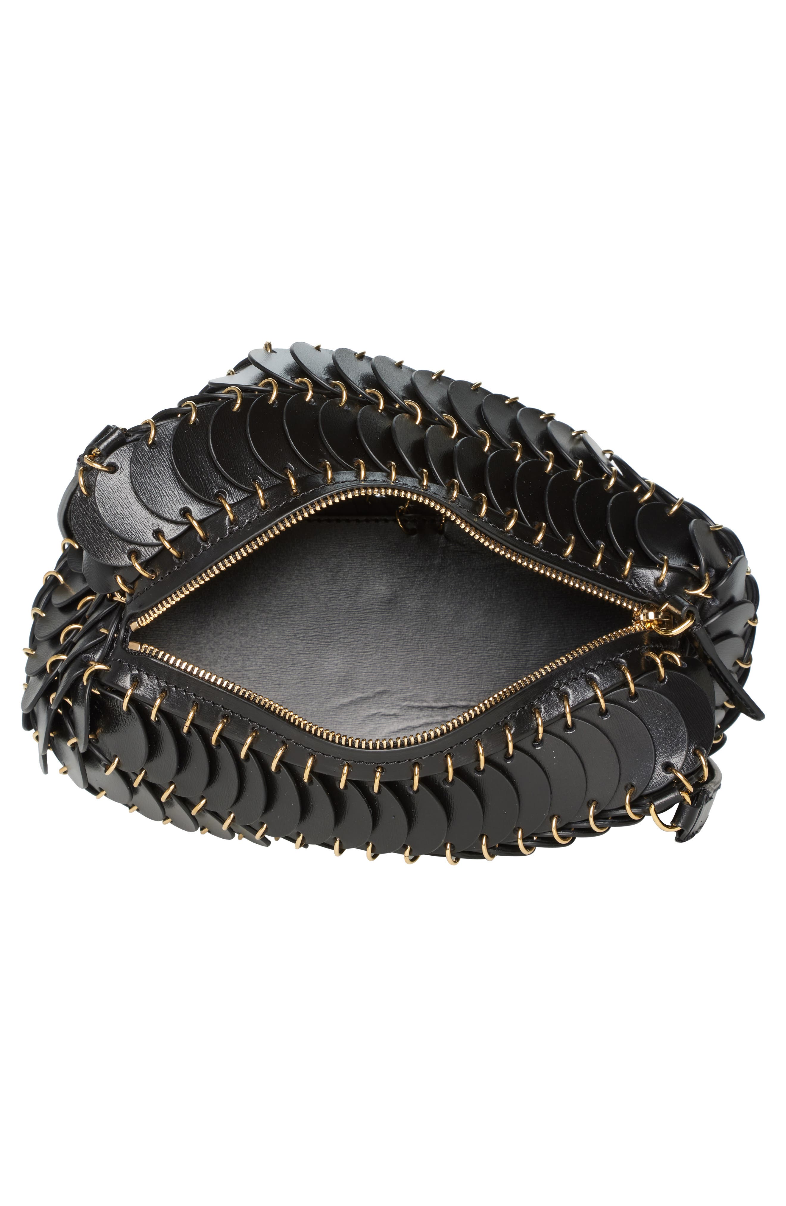 Rabanne Sac Leather Shoulder Bag, Alternate, color, 