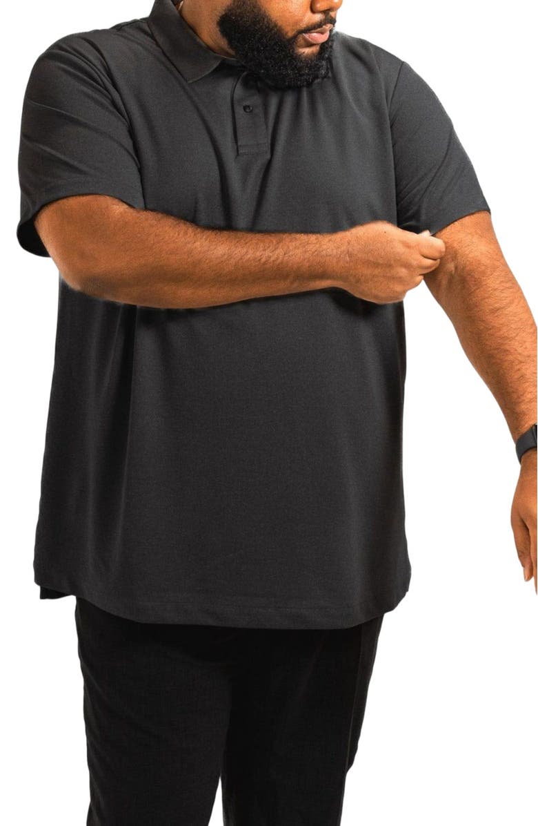 Regent Row Men's Big and Tall Casual Commuter Tech Polo, Alternate, color, Black