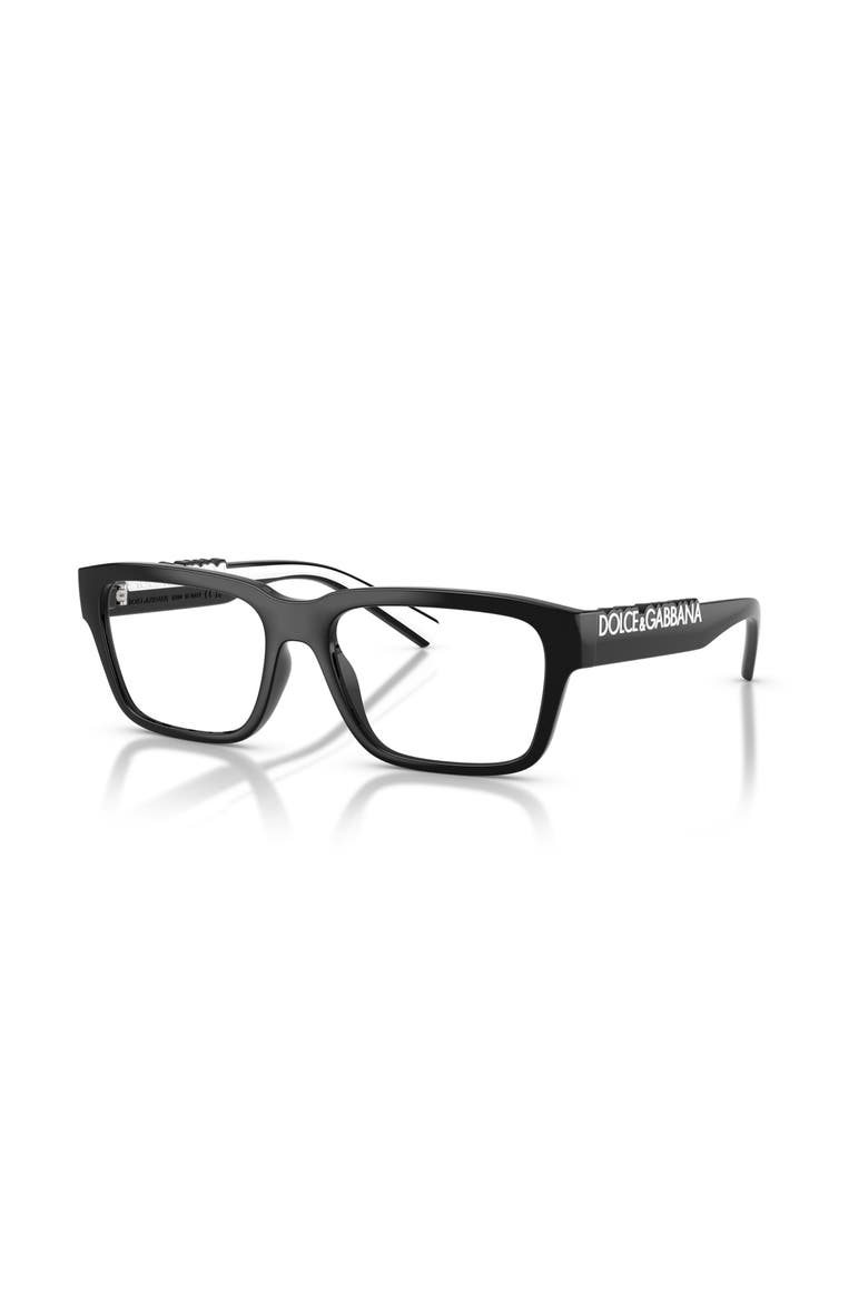 53mm Rectangle optical glasses, Main, color, Black
