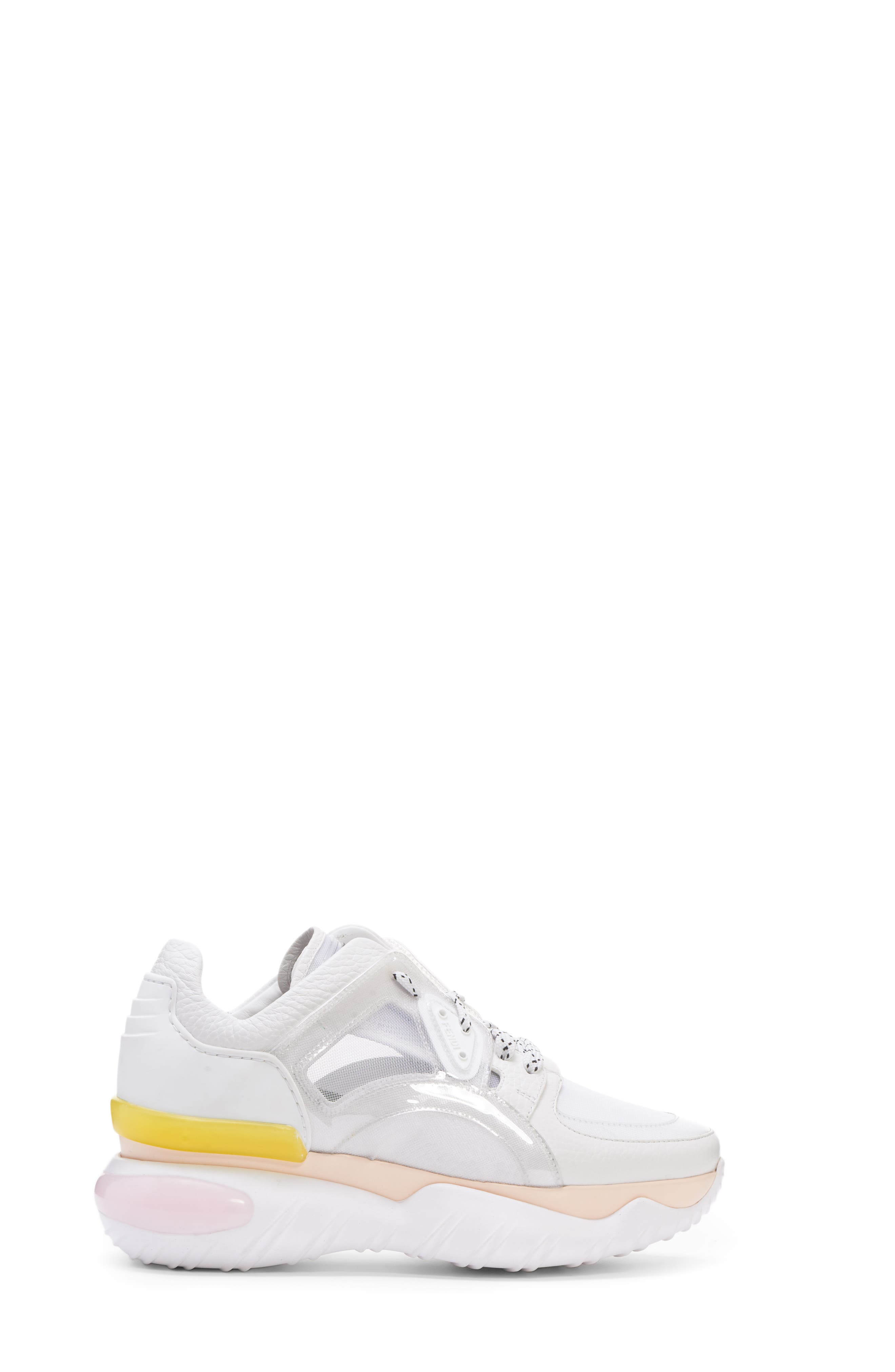 Fancy Lace-Up Sneaker, Alternate, color, WHITE