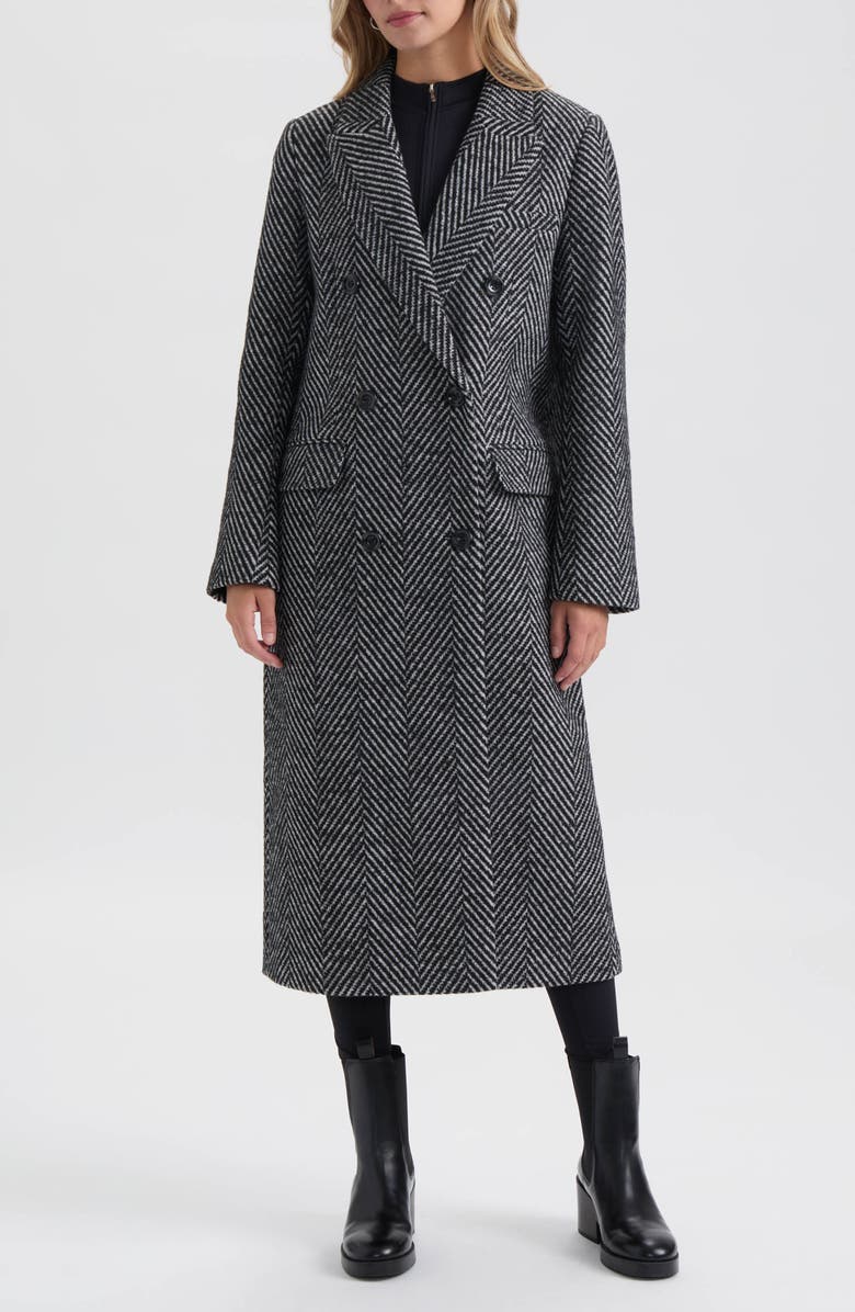 NVLT Chevron Double Breasted Coat, Main, color,