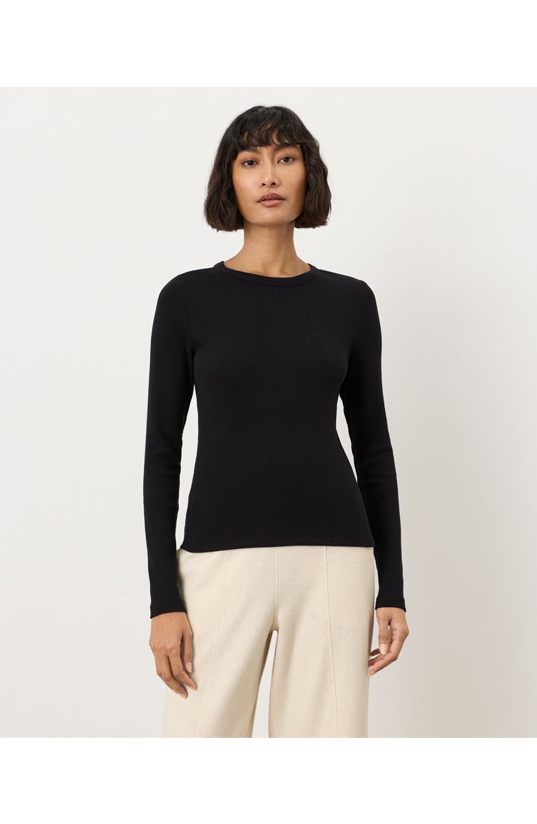 Pact Perfect Rib Layering Long Sleeve Made With Organic Cotton, Main, color, Black