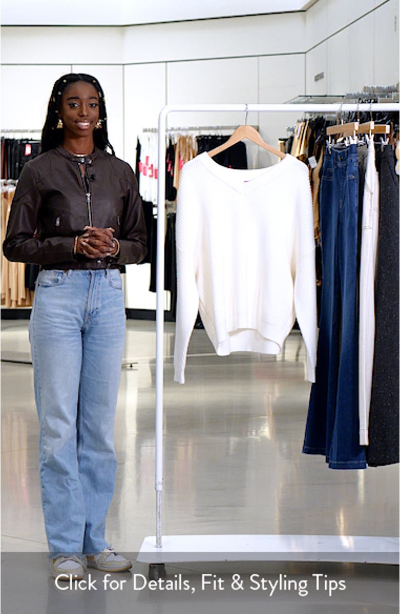 Denny Oversize V-Neck Sweater, sales video thumbnail