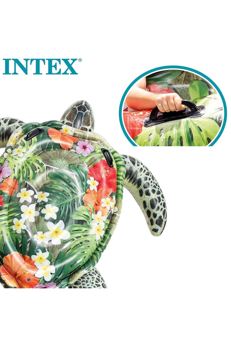 Realistic SeaTurtle 75 x 67" Inflatable Water Float, Kids Ages 3+, Alternate, color, Multicolored