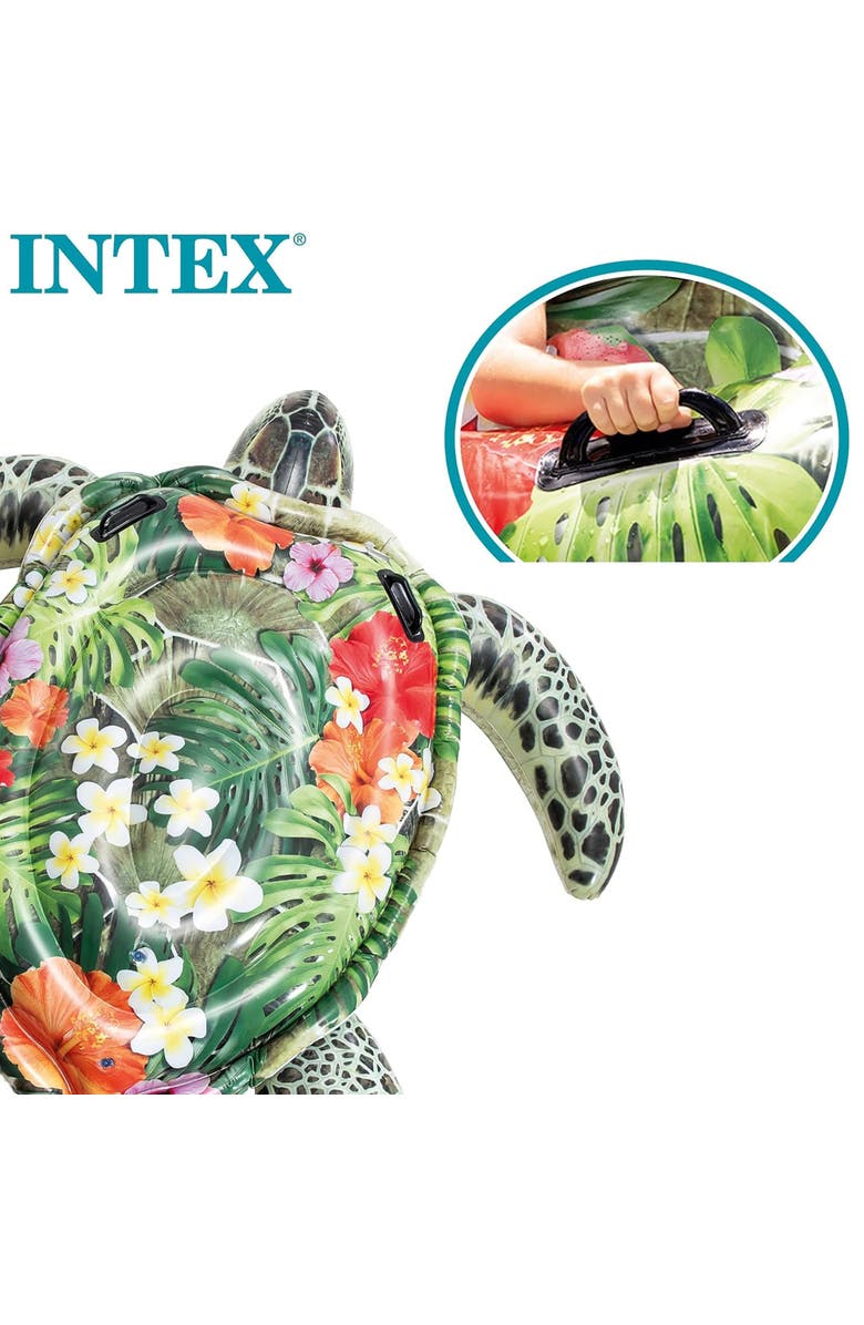 Intex Realistic SeaTurtle 75 x 67" Inflatable Water Float, Kids Ages 3+, Alternate, color, Multicolored
