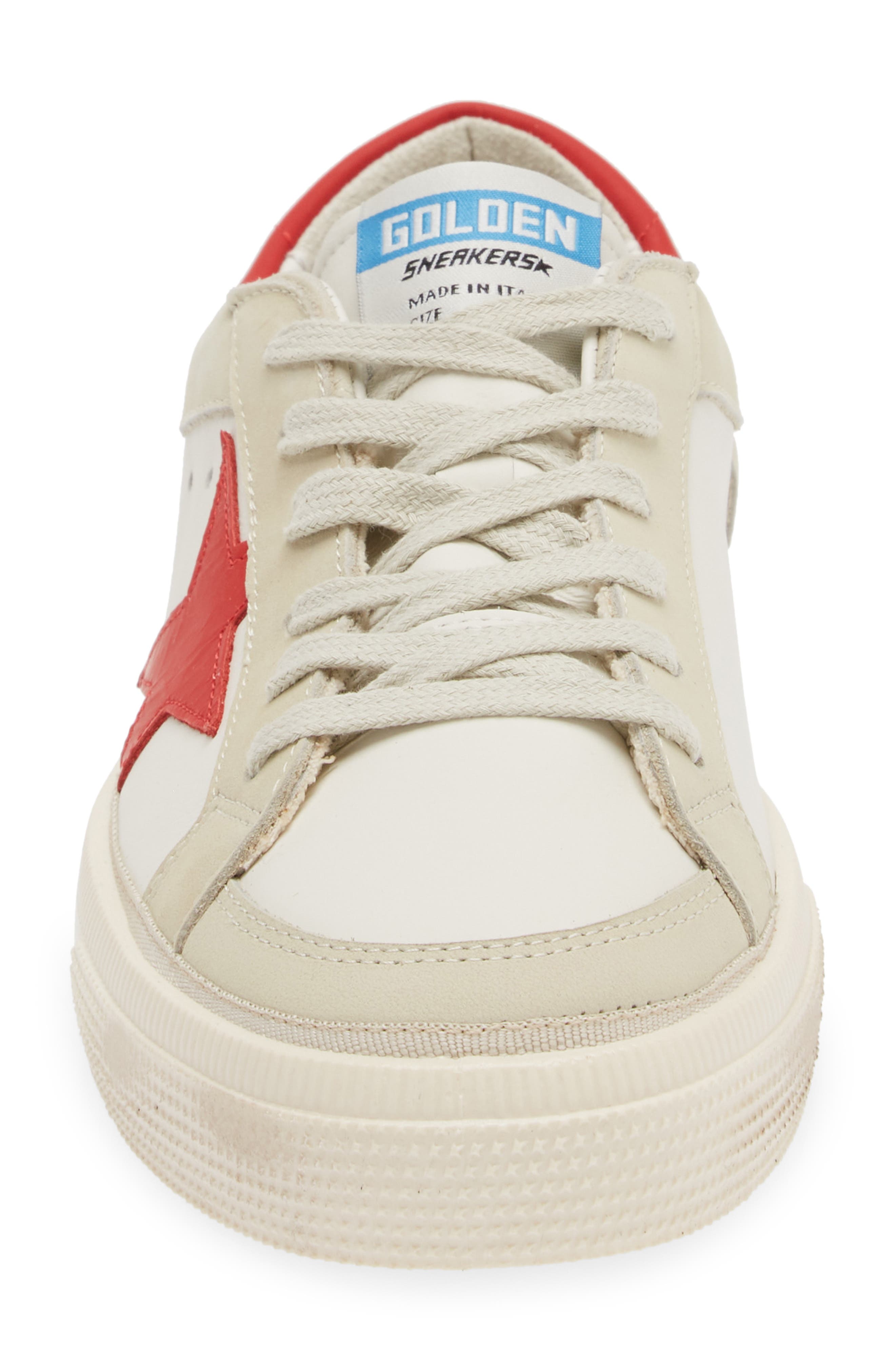 Golden Goose Kids' May School Leather Sneaker, Alternate, color, 