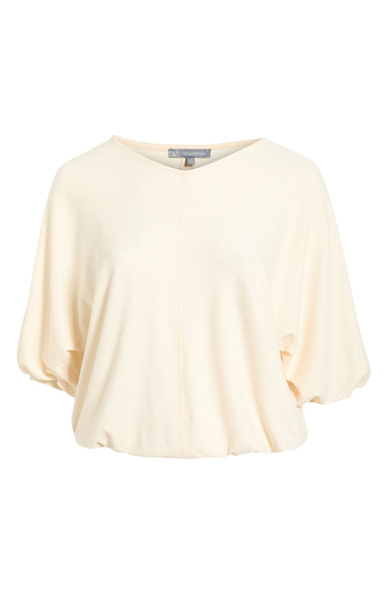 Wit & Wisdom Elbow Sleeve Blouson Top, Main, color, 