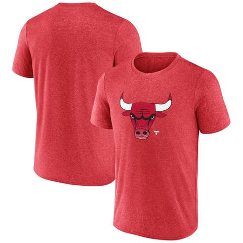 Men's Fanatics Heather Red Chicago Bulls Iconic Overtime T-Shirt