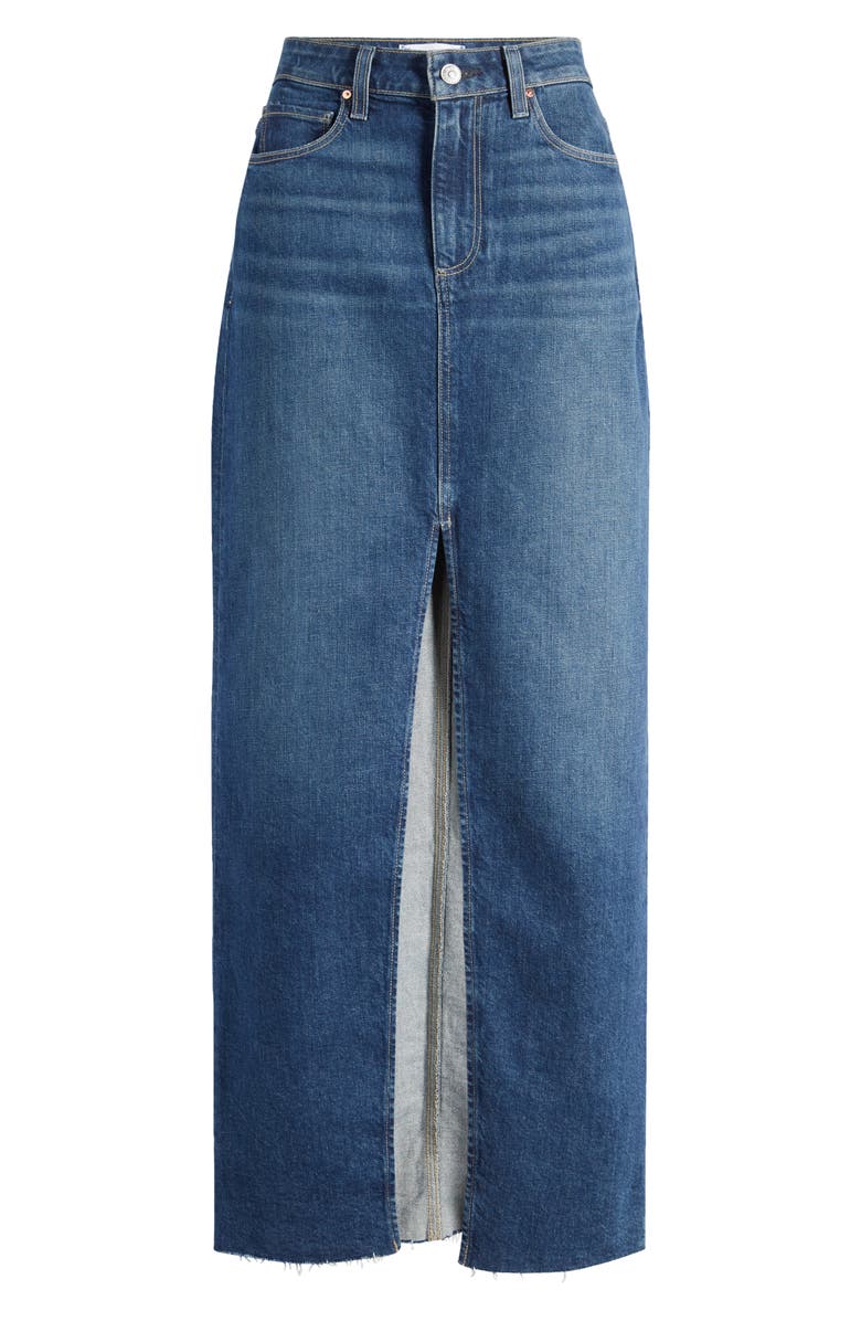 PAIGE Angela Raw Hem Denim Maxi Skirt, Alternate, color, Sketchbook