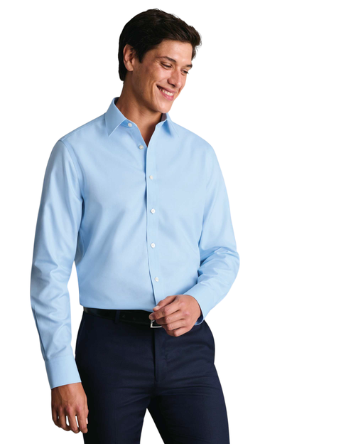 Non-Iron Twill Point Collar Shirt