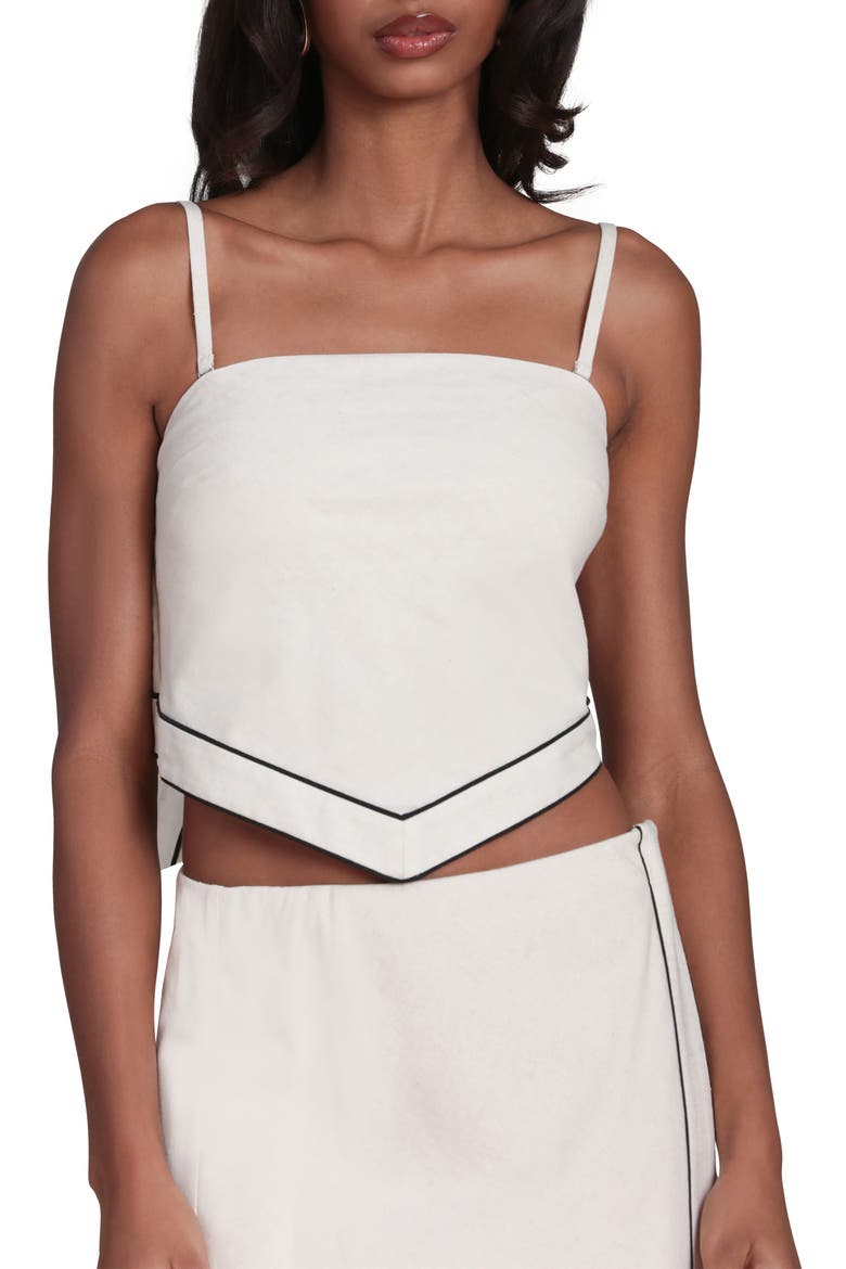 Piped Scarf Camisole, Alternate, color, OATMEAL-BLACK