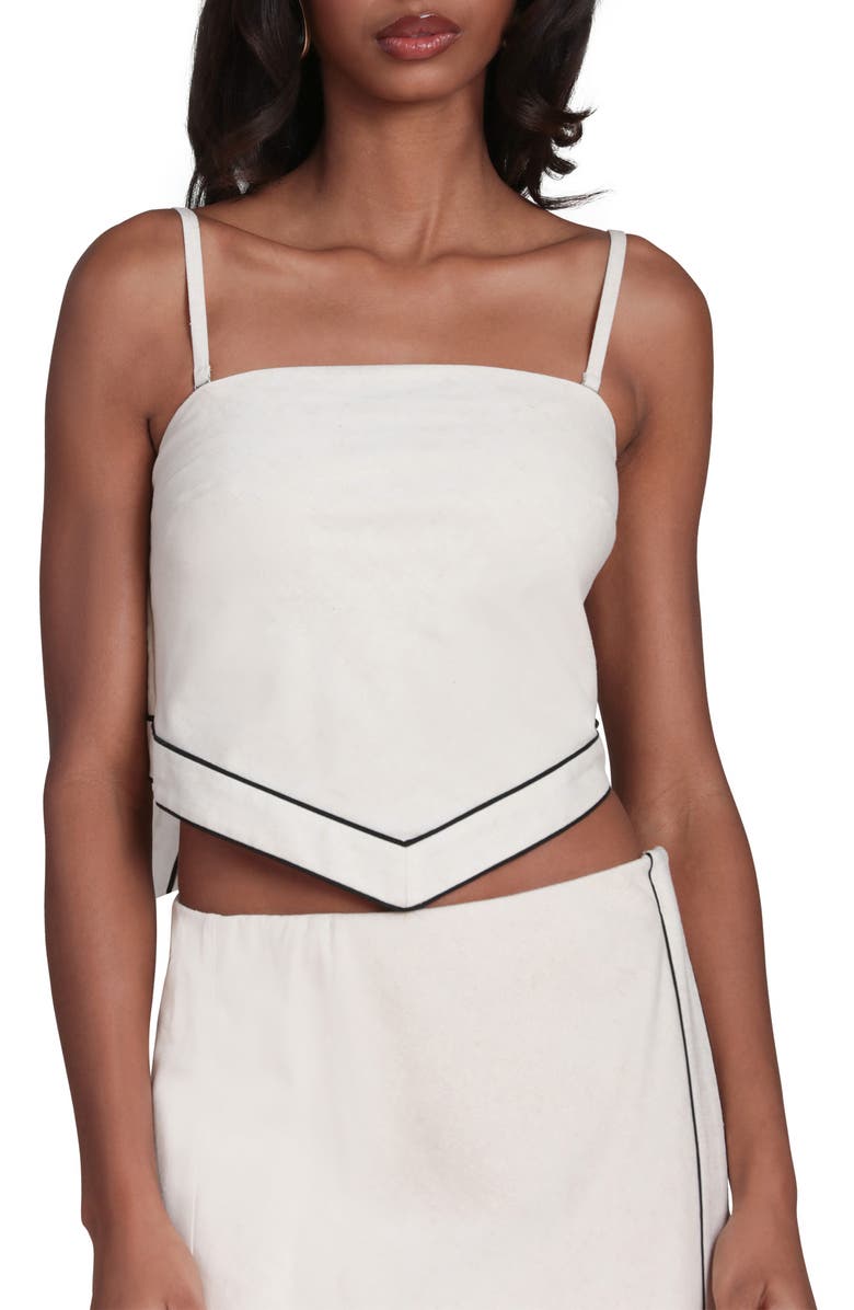 Avec Les Filles Piped Scarf Camisole, Alternate, color, Oatmeal-Black