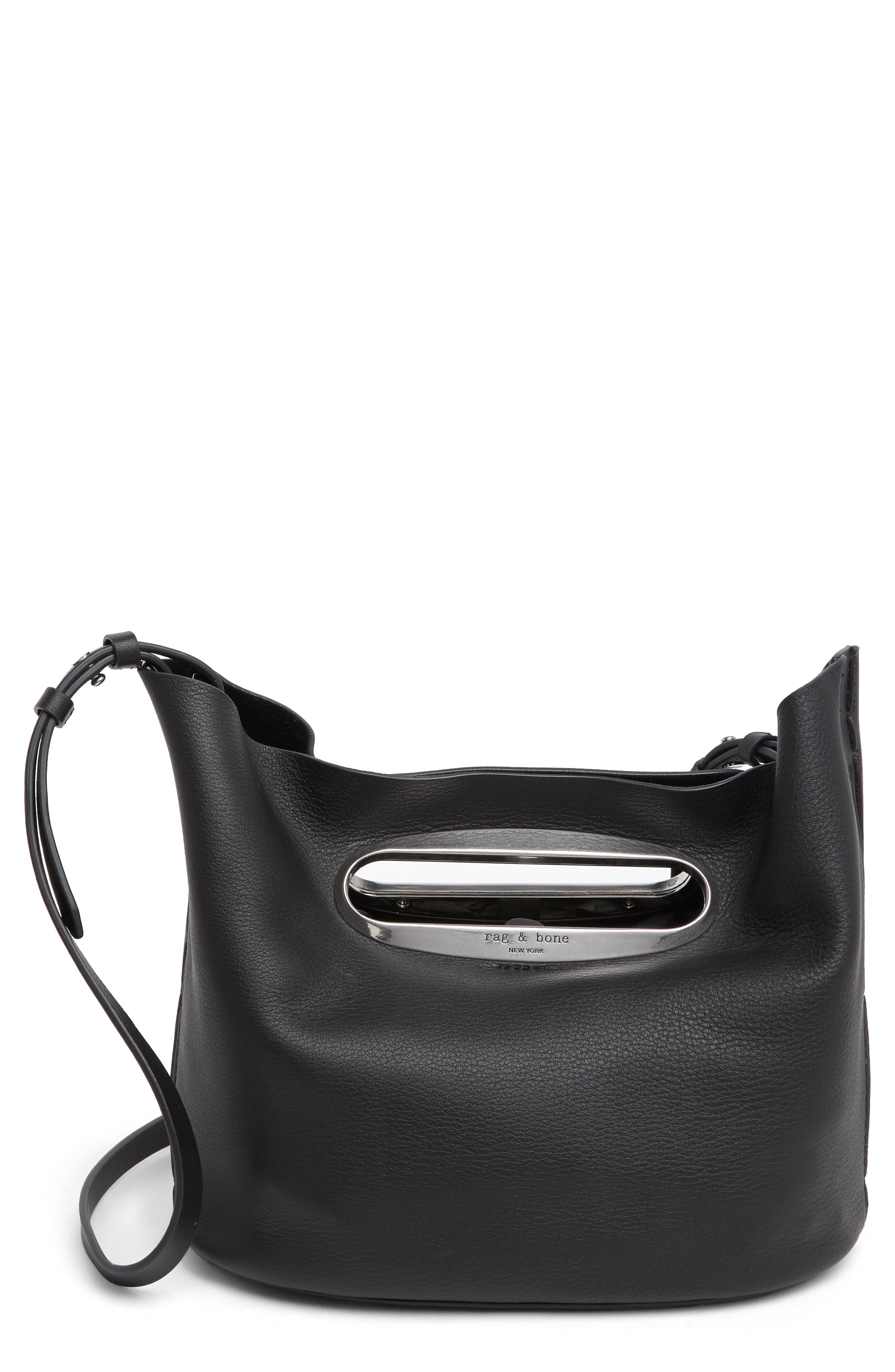 rag & bone Belize Leather Clutch, Main, color, 
