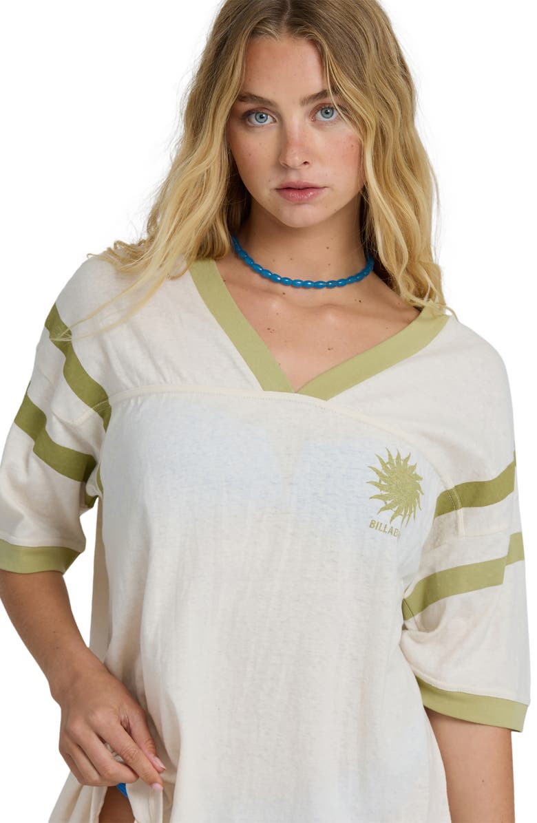 Billabong Team Beach Cotton Football T-Shirt, Alternate, color, White Cap