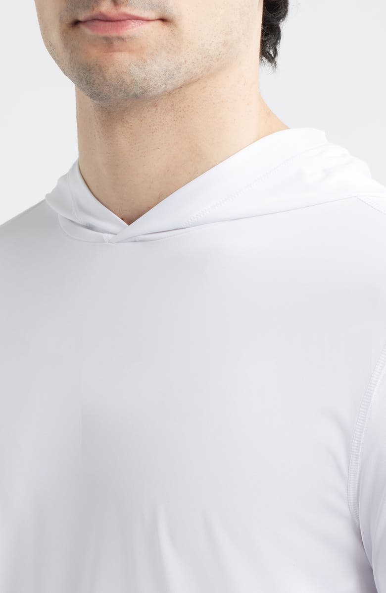 G/FORE Mélange Ice Stretch Nylon Hoodie, Alternate, color, Snow Melange