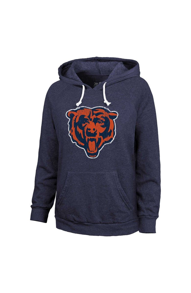 Majestic Threads Women's Majestic Threads Justin Fields Navy Chicago Bears Name & Number Tri-Blend Pullover Hoodie, Alternate, color,