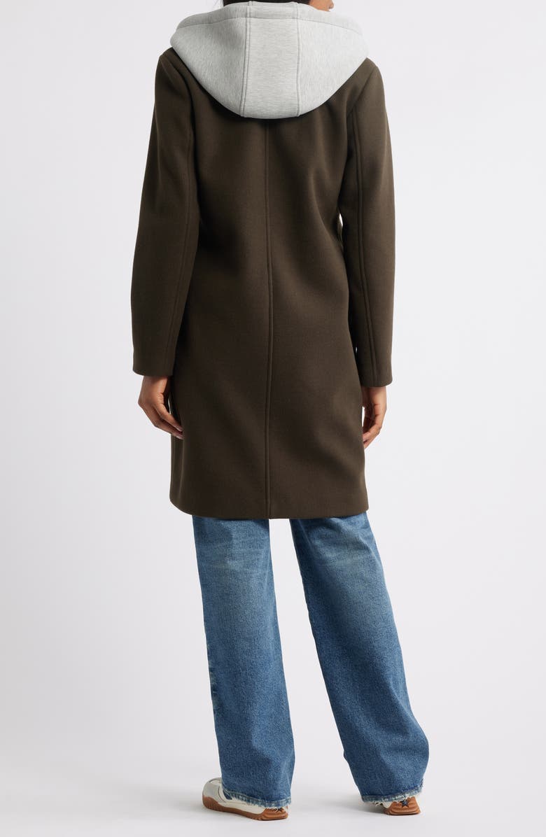 Lucky Brand Layered Hoodie Bib Coat, Alternate, color, Loden