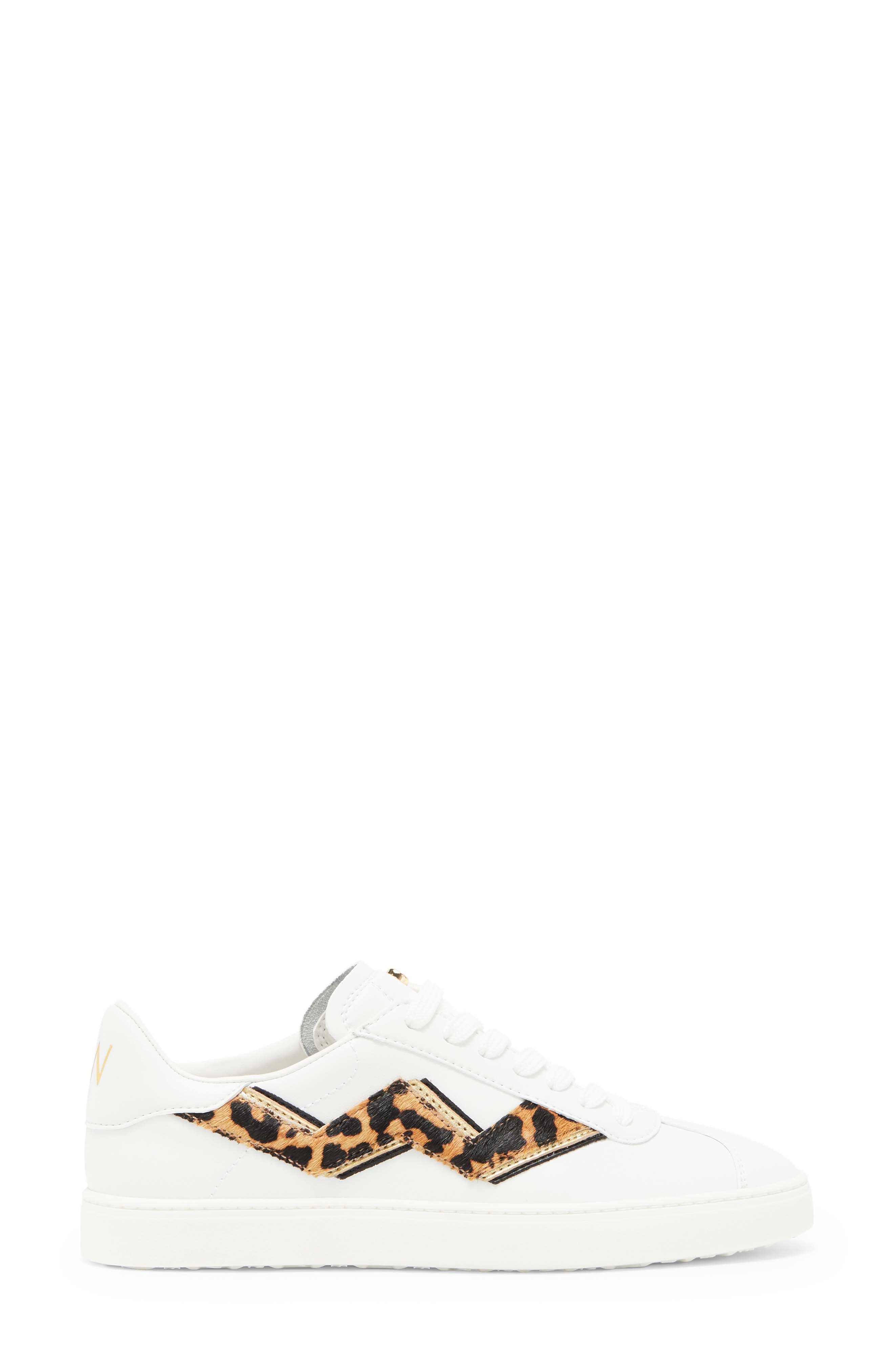 Stuart Weitzman Daryl Genuine Calf Hair Trim Sneaker, Alternate, color, 