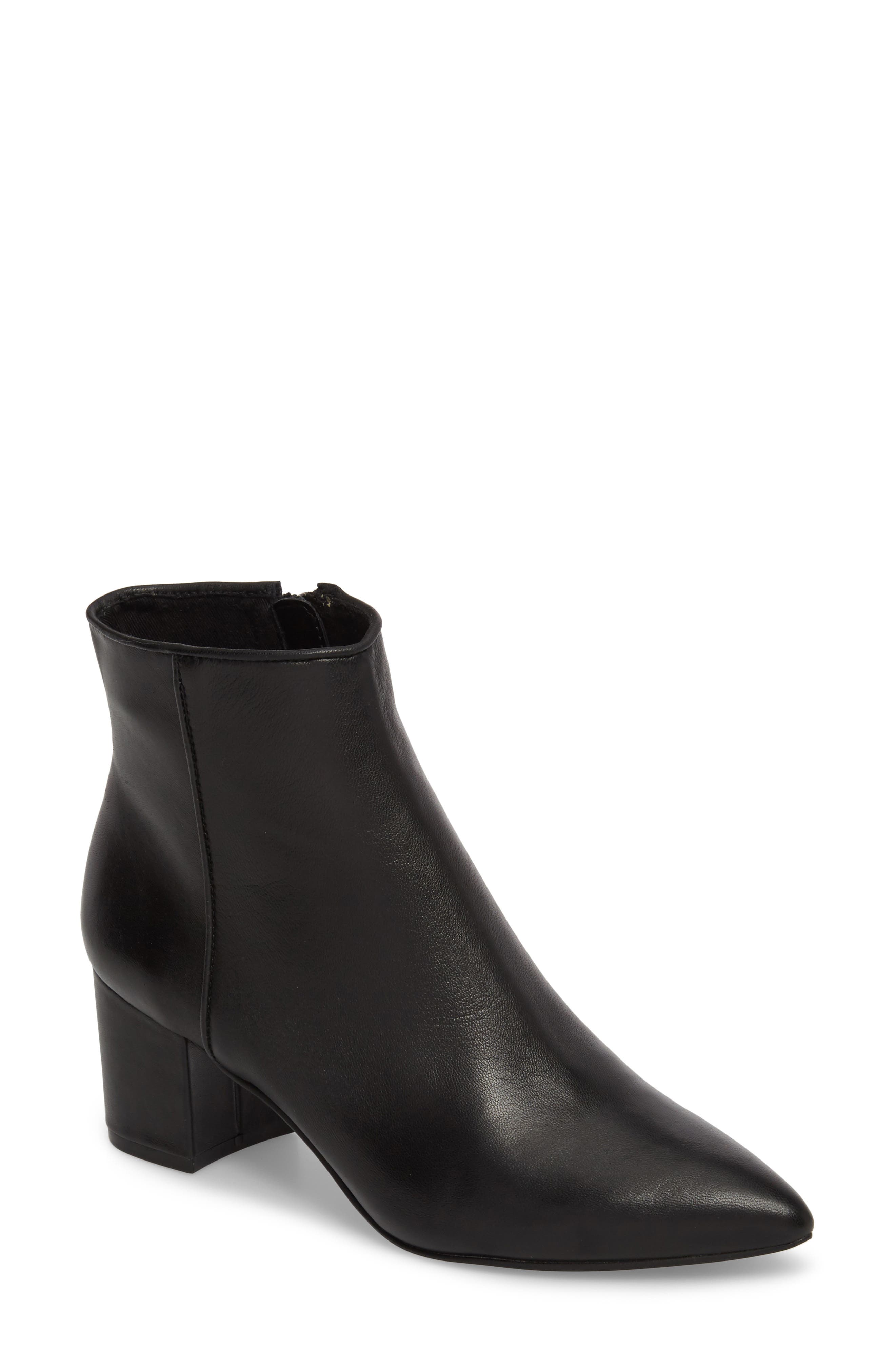 Brave Bootie, Main, color, BLACK LEATHER