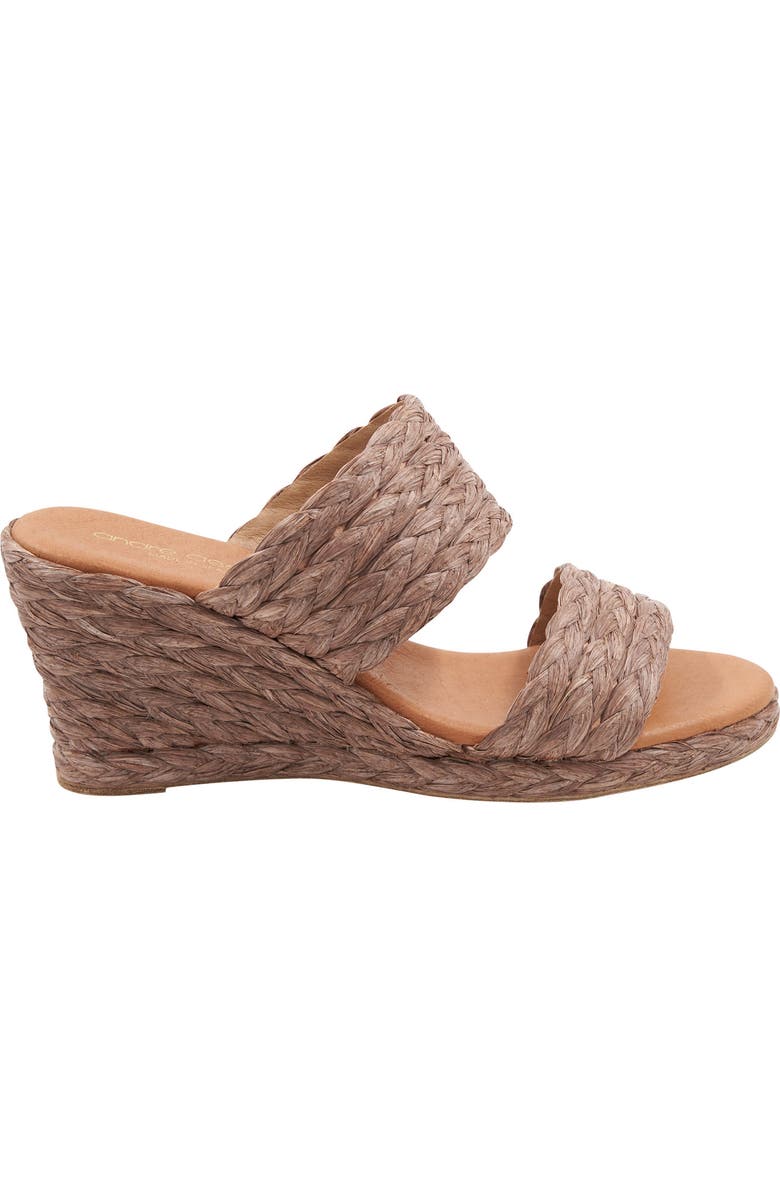 André Assous Nolita Raffia Wedge Slide Sandal, Alternate, color,