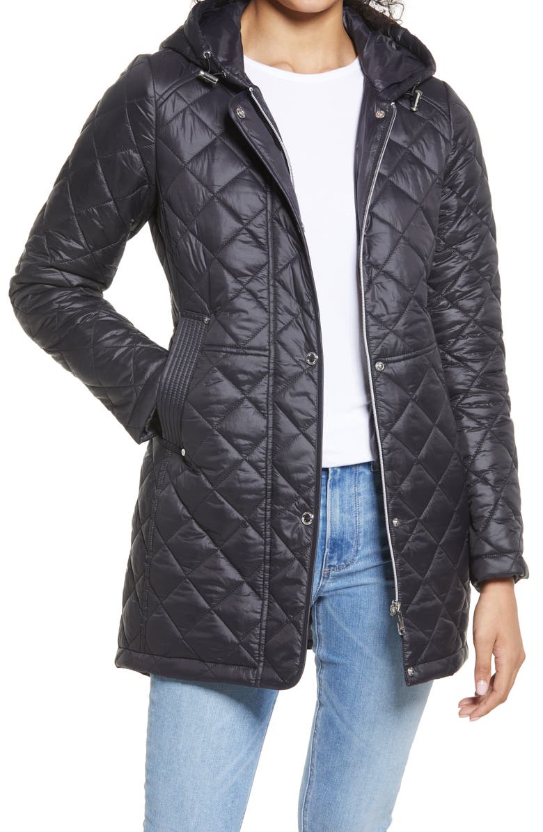 Sam Edelman Quilted Hooded Jacket, Main, color,