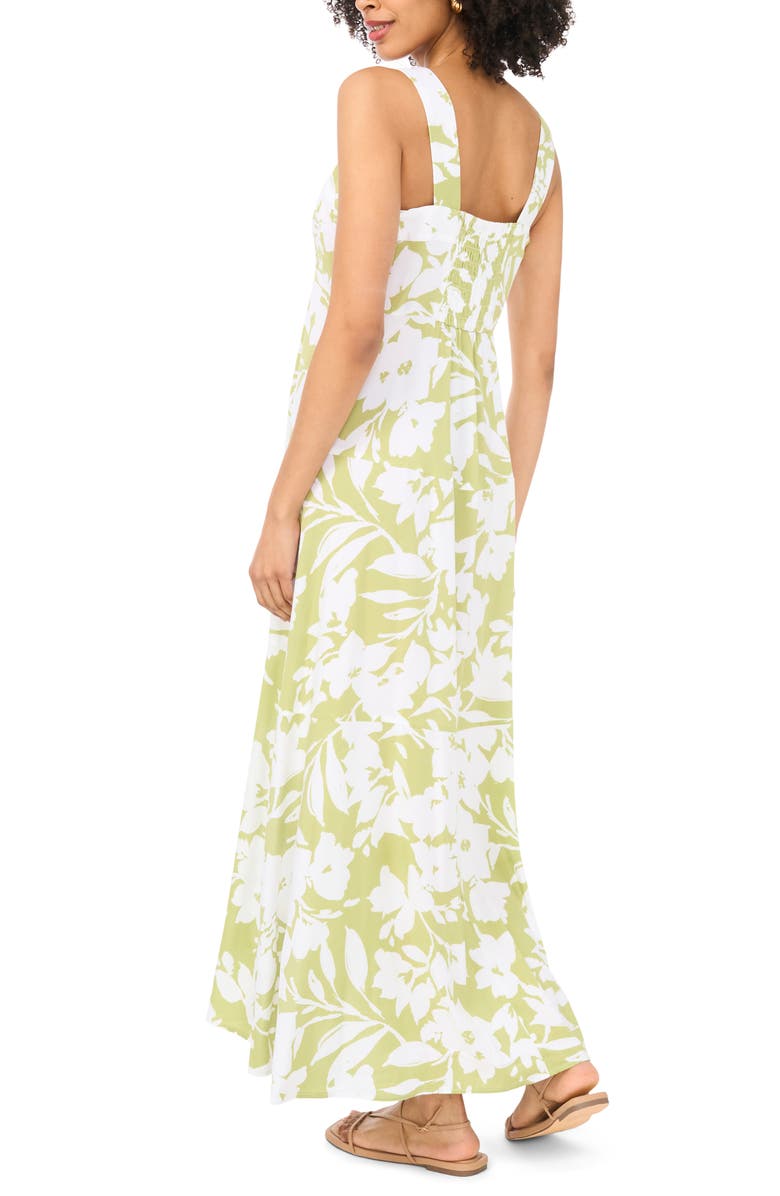 Vince Camuto Thick Strap Sleeveless Maxi Dress, Alternate, color, Flora Green