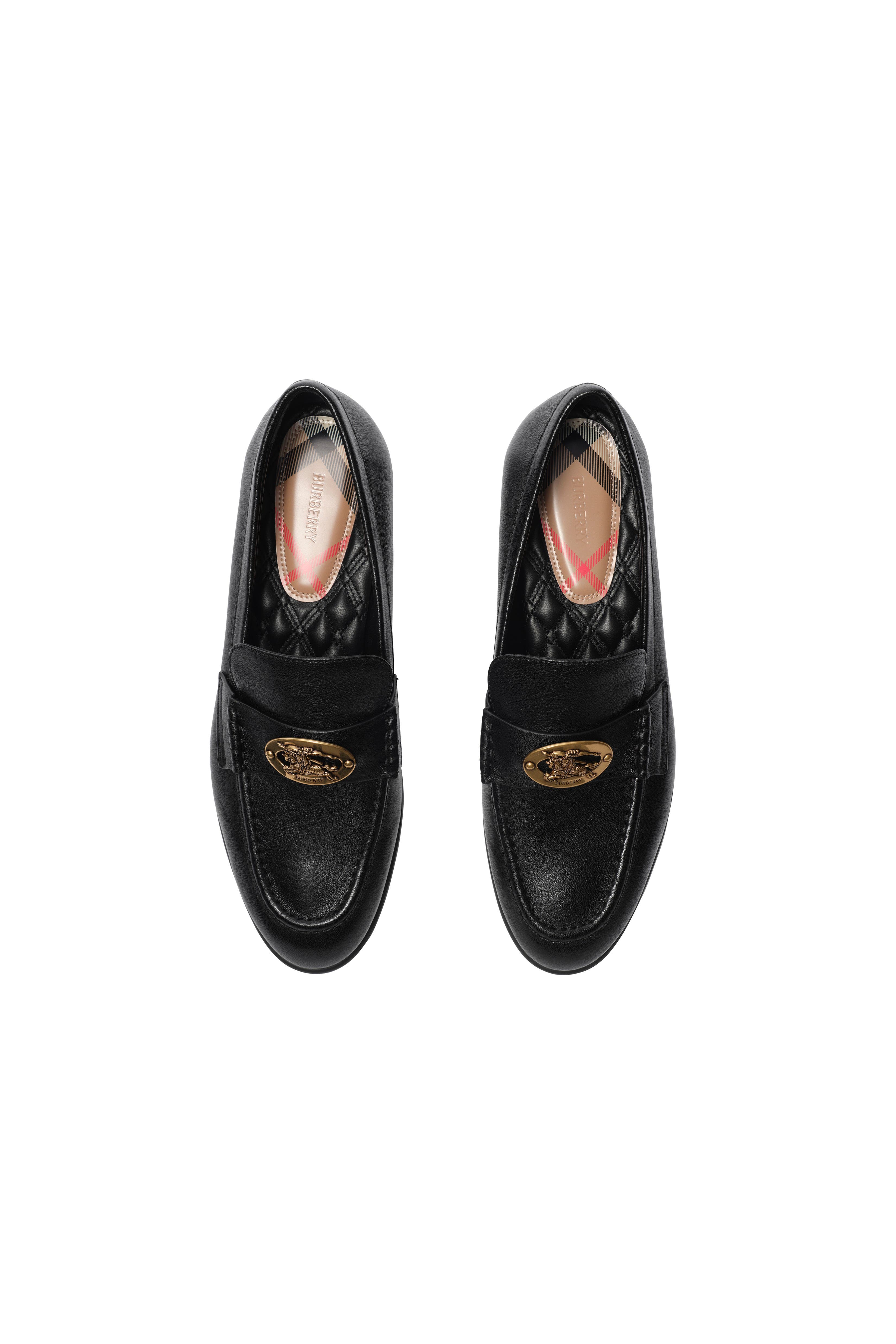 Burberry Leather Opal Loafers, Alternate, color, Black