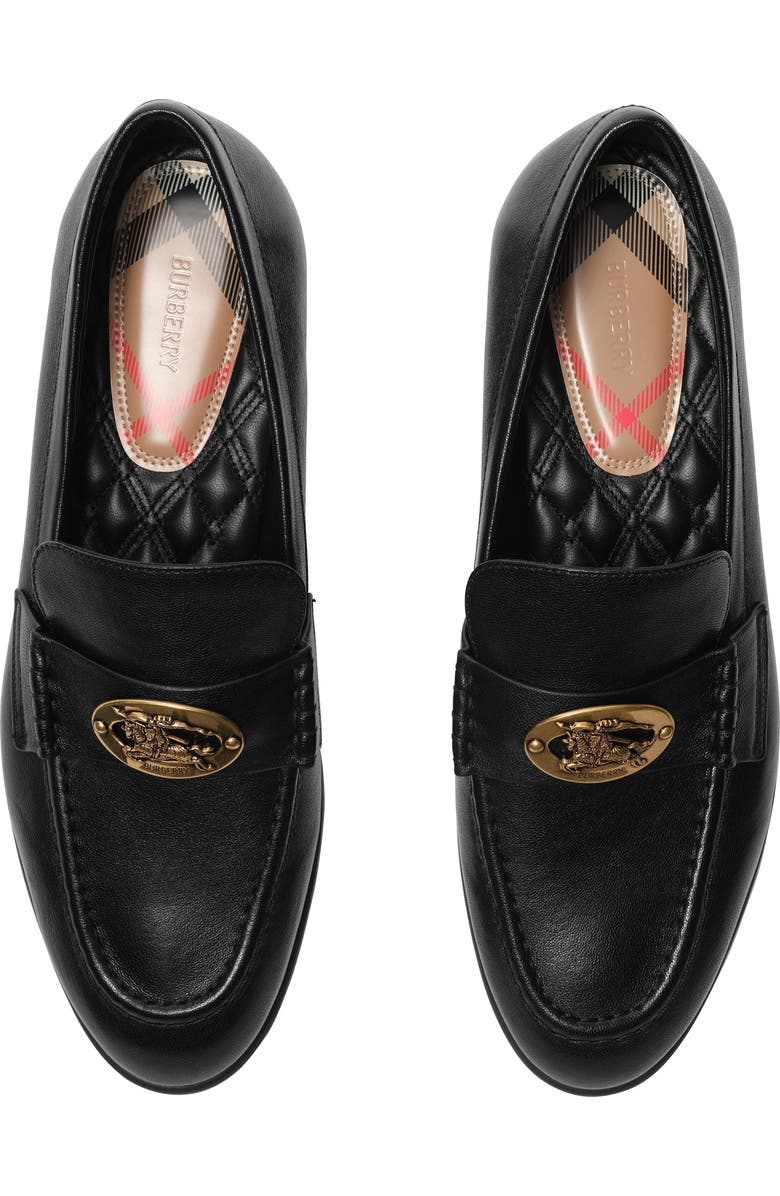 Burberry Leather Opal Loafers, Alternate, color, Black