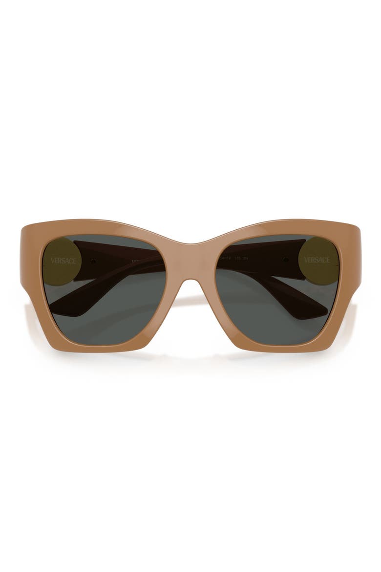 54mm Irregular Sunglasses, Alternate, color, DARK GREY
