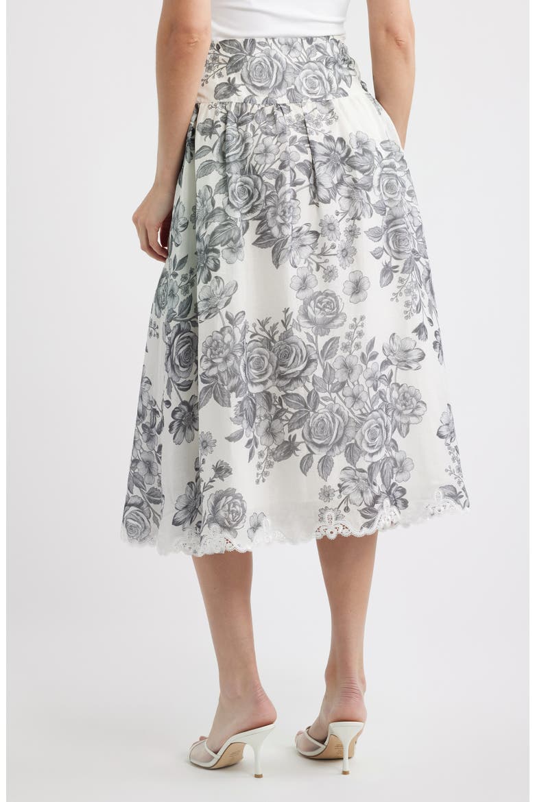 Lidia MidiSkirt, Alternate, color, IVORY MULTI