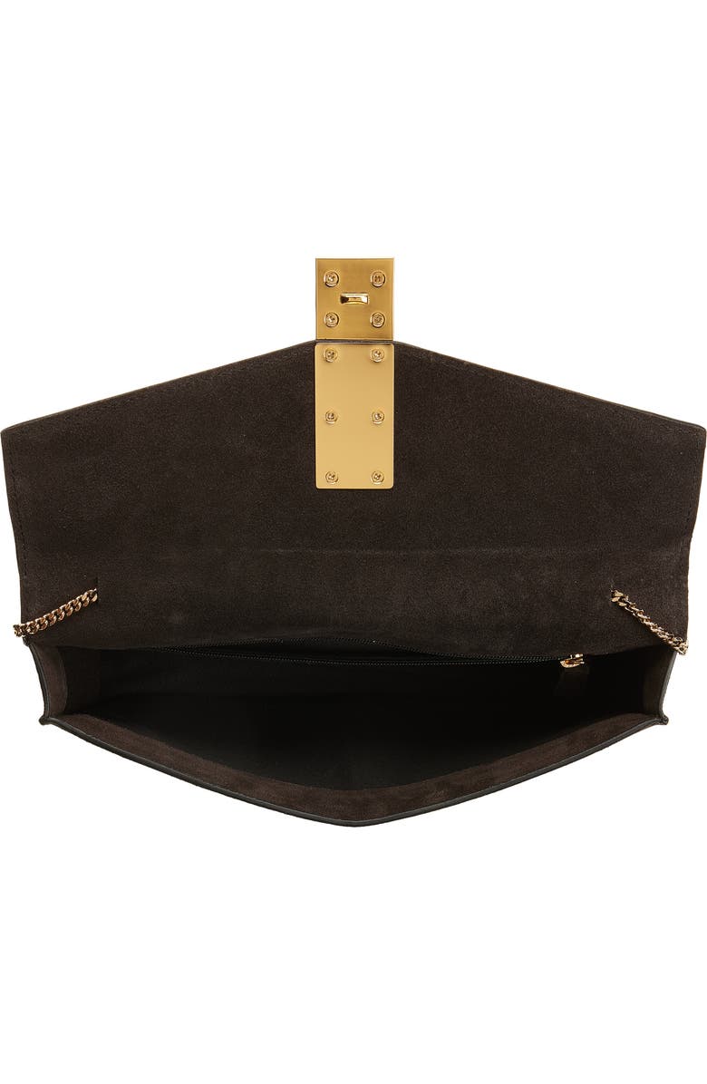 DeMellier Vancouver Leather Clutch, Alternate, color, Dark Chocolate