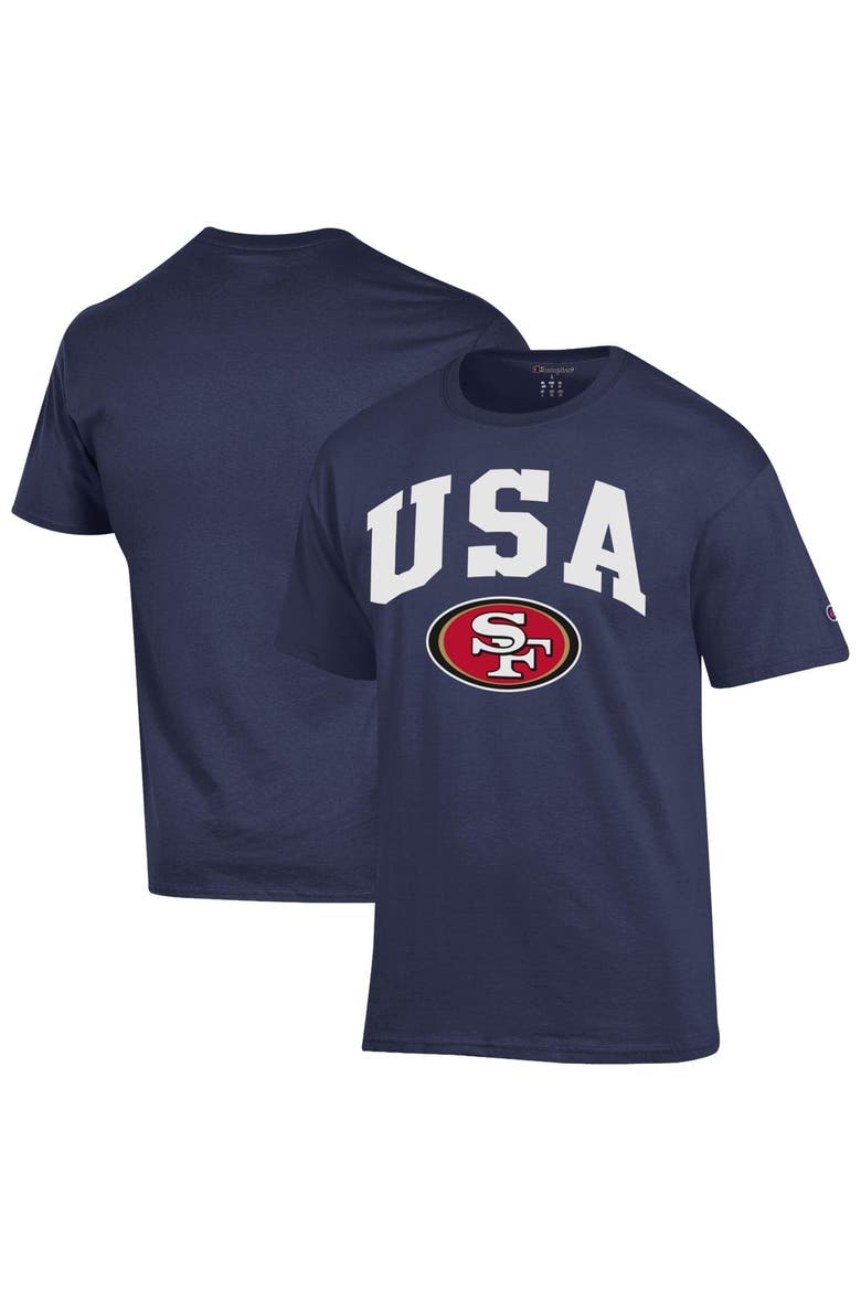 Men's Champion Navy San Francisco 49ers Americana T-Shirt, Main, color, Navy