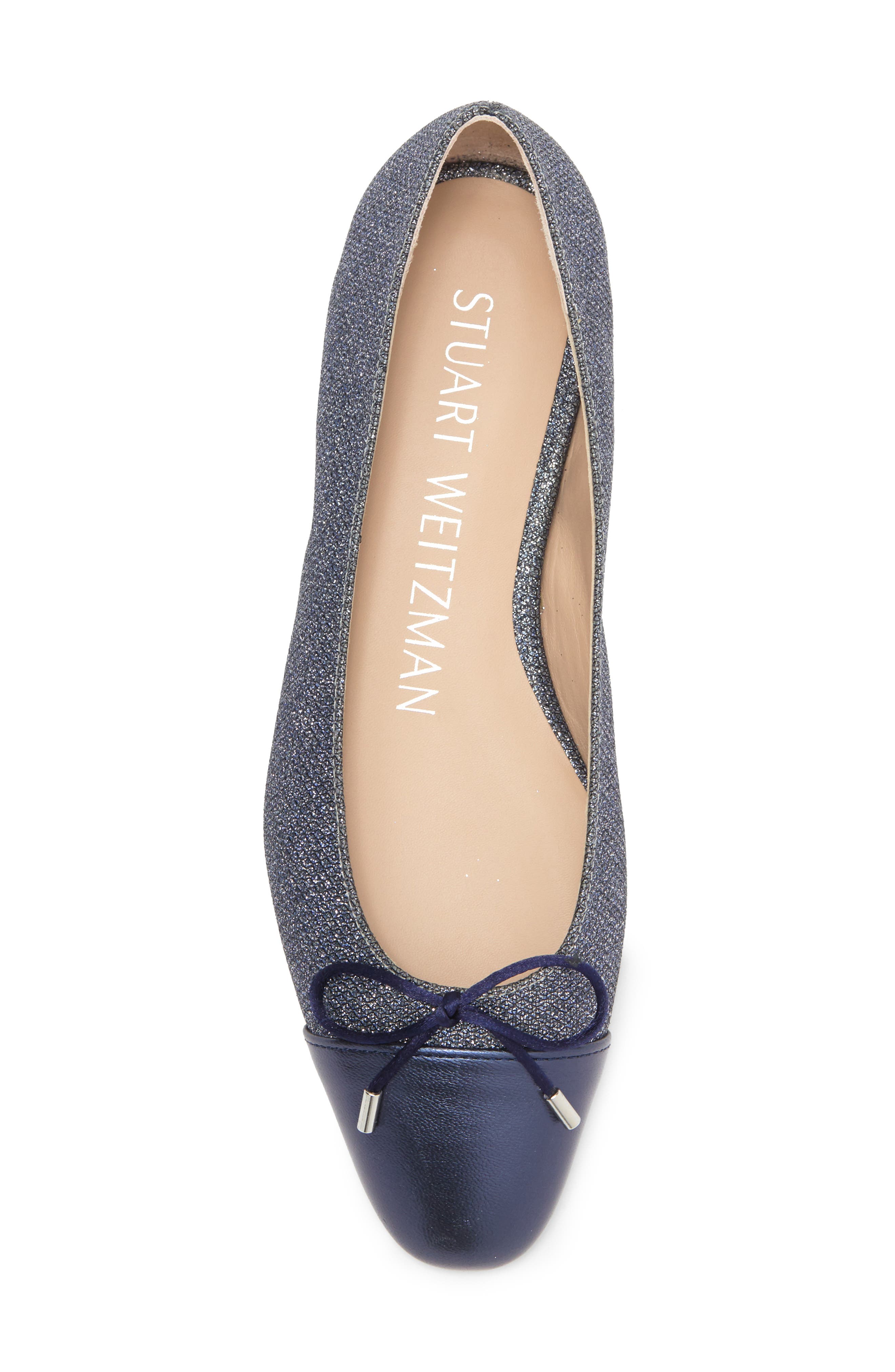 Stuart Weitzman Sleek Bow Flat, Alternate, color, 